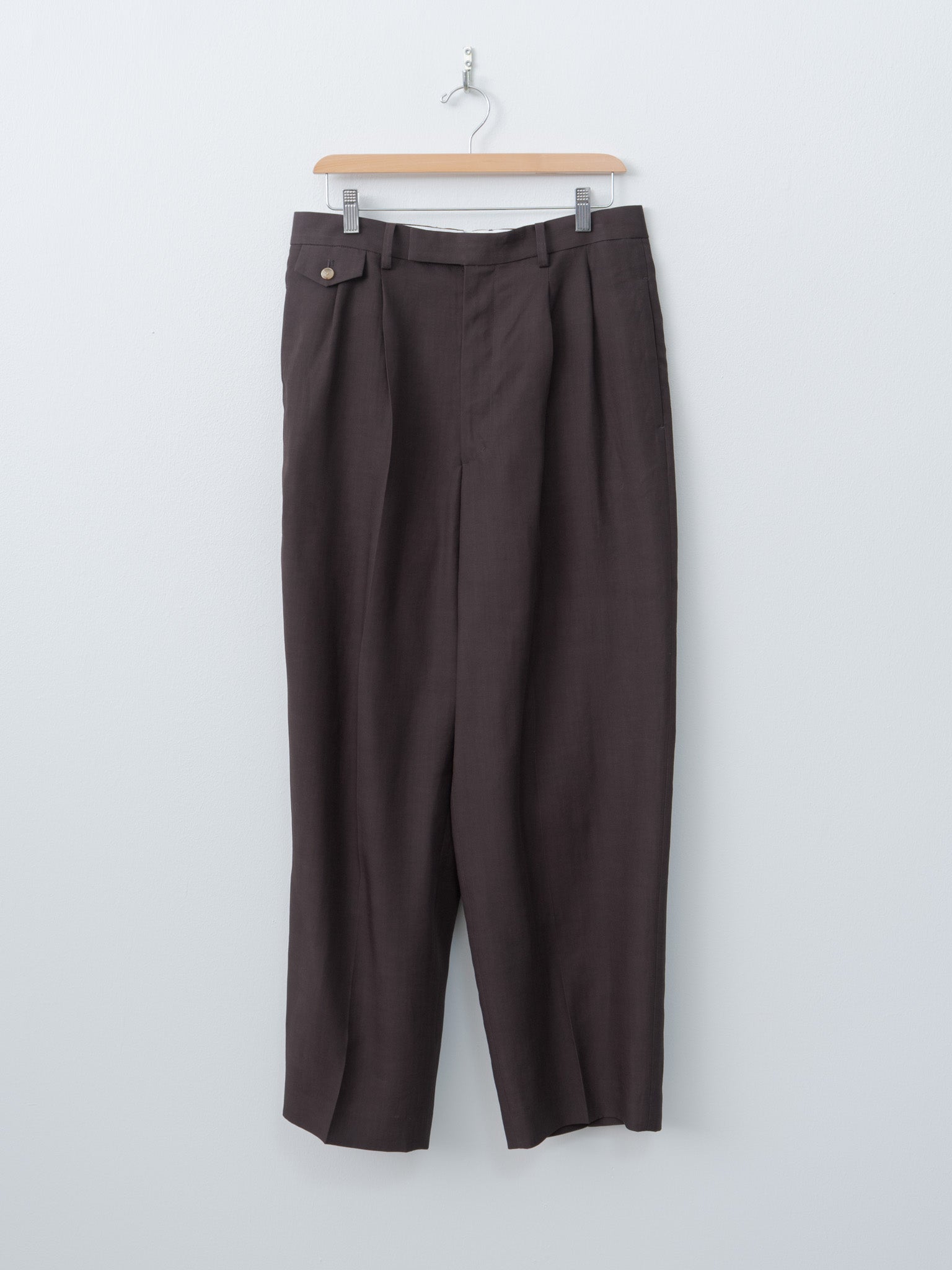 Namu Shop - Yleve Tencel Two-Pleat Trouser - Burgundy