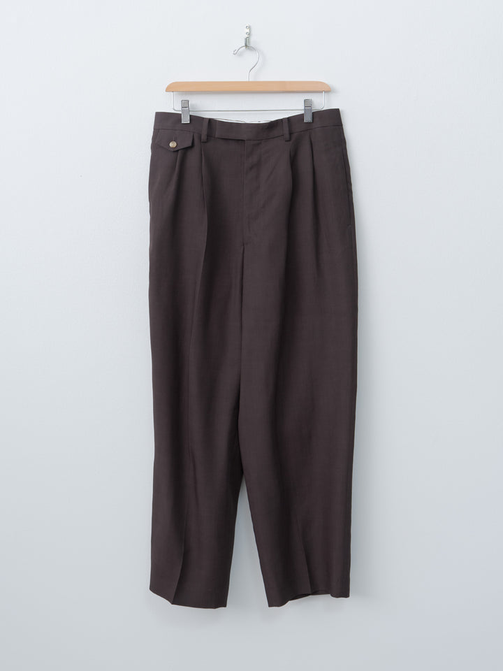 Namu Shop - Yleve Tencel Two-Pleat Trouser - Burgundy