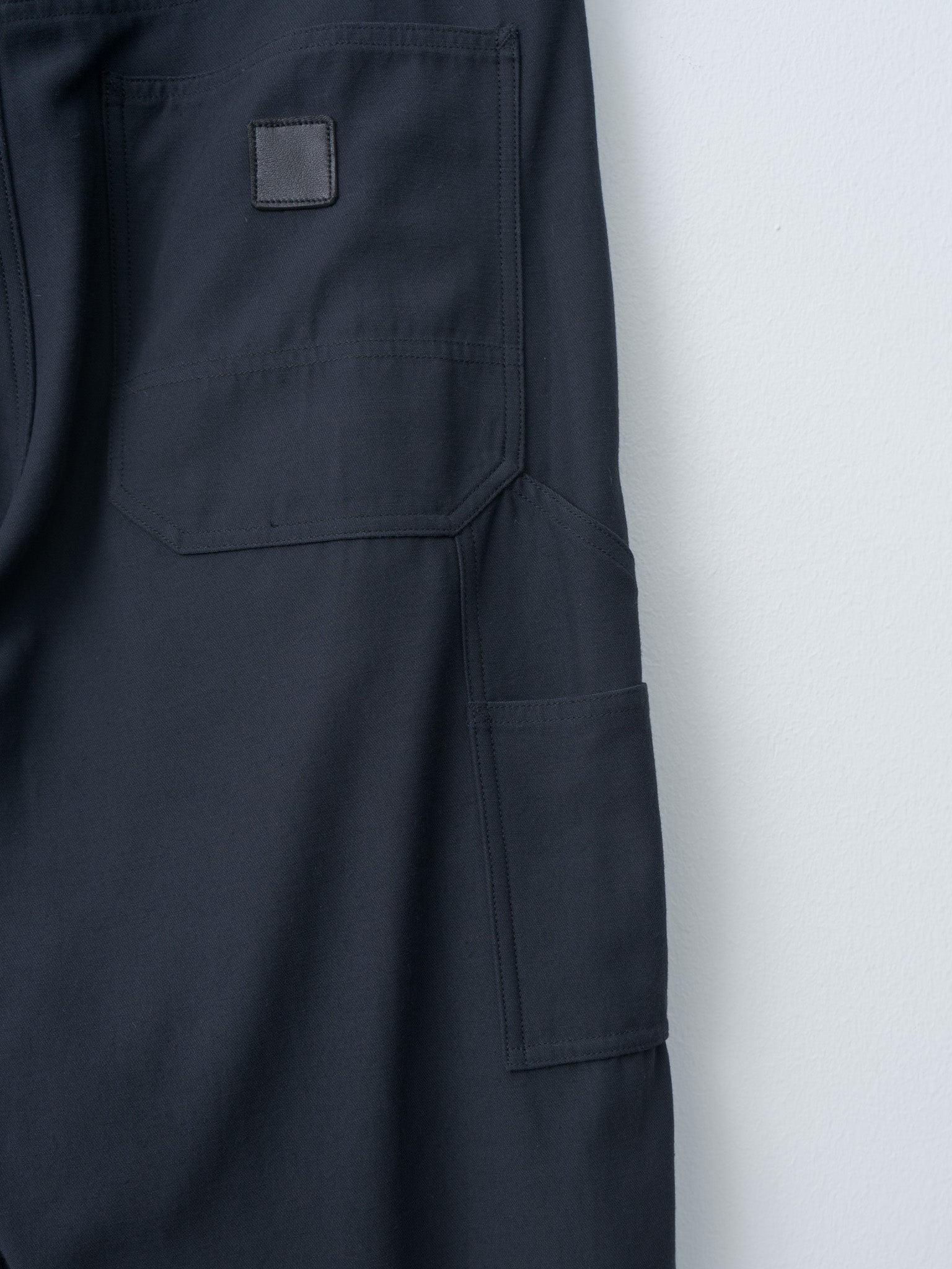 Namu Shop - Yleve Viscose Cotton Painter Pants - Charcoal Navy