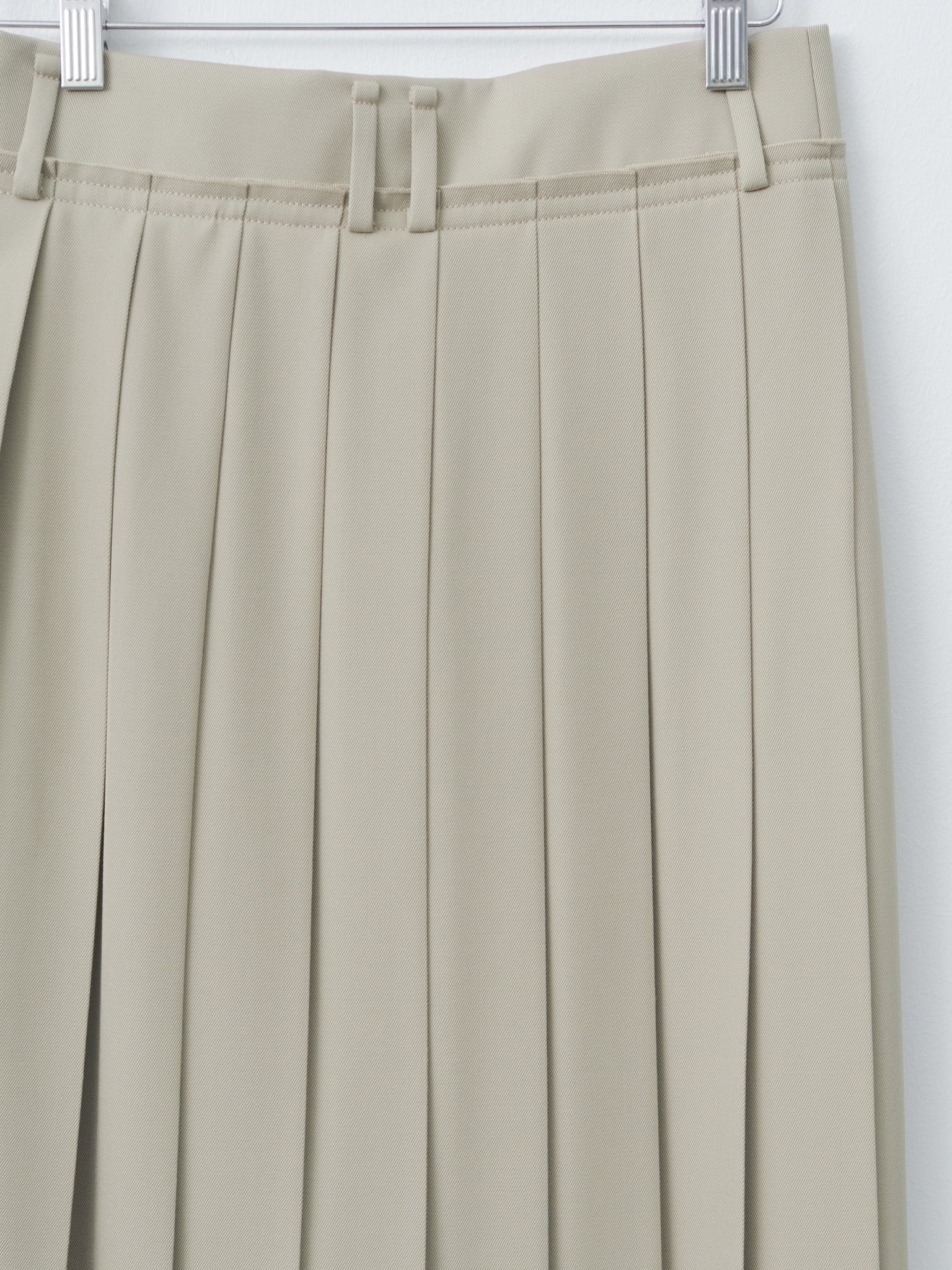 Namu Shop - Yleve Wool Surge Pleated Skirt - Khaki Beige