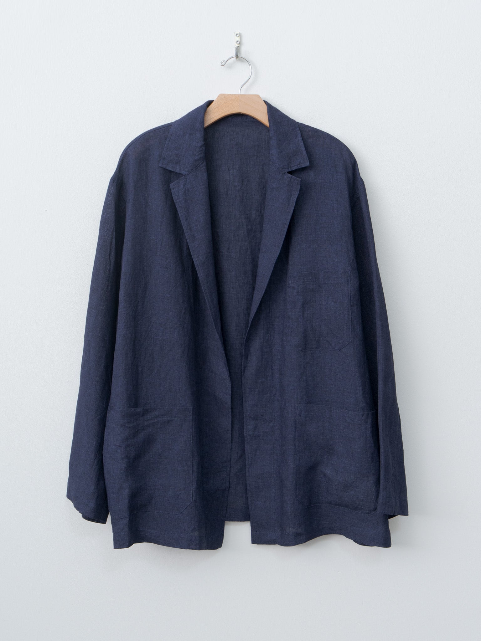 Namu Shop - Yleve Linen Poplin Jacket - Navy