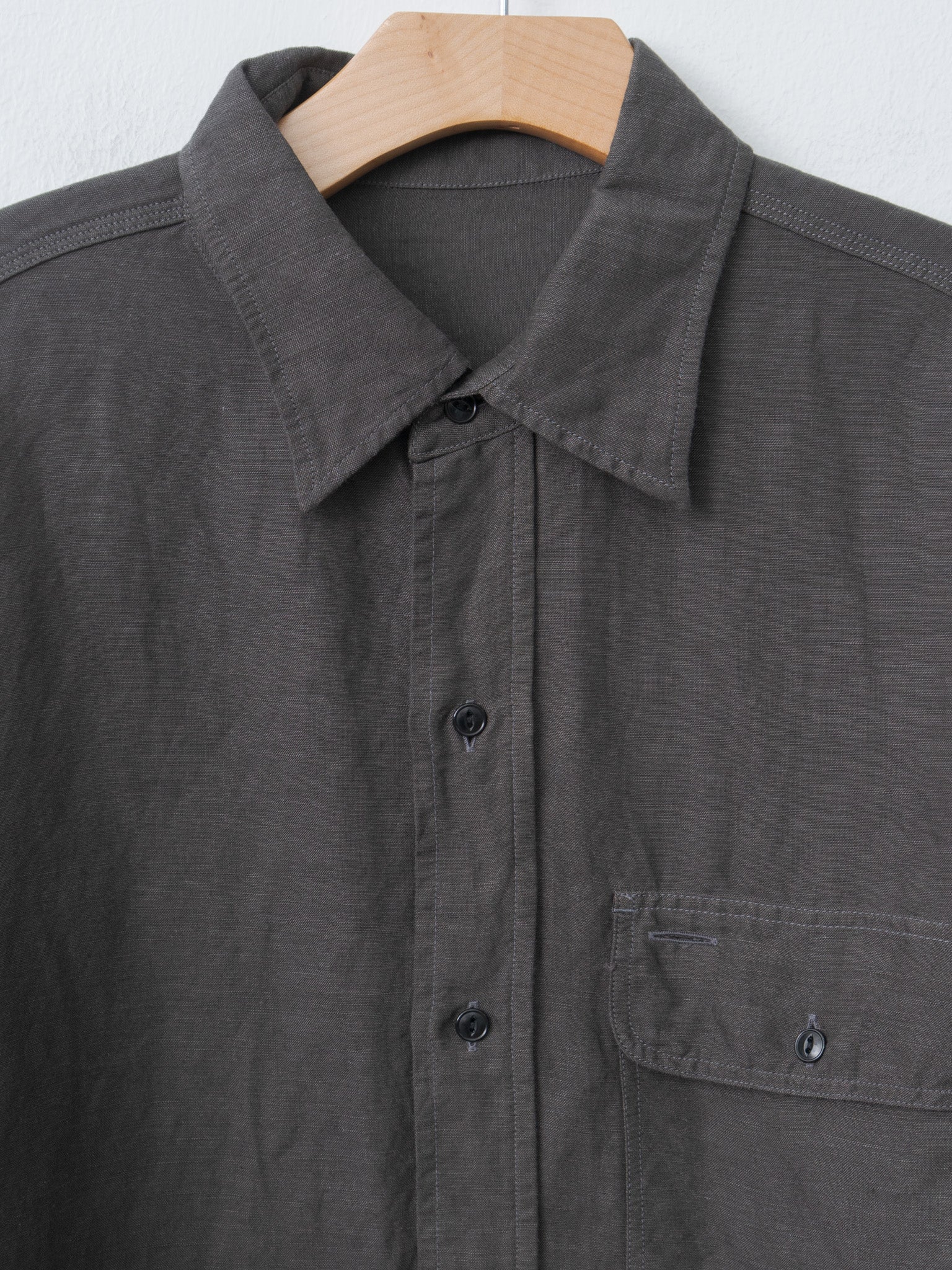 Namu Shop - Yleve Viscose Linen Shirt - Charcoal