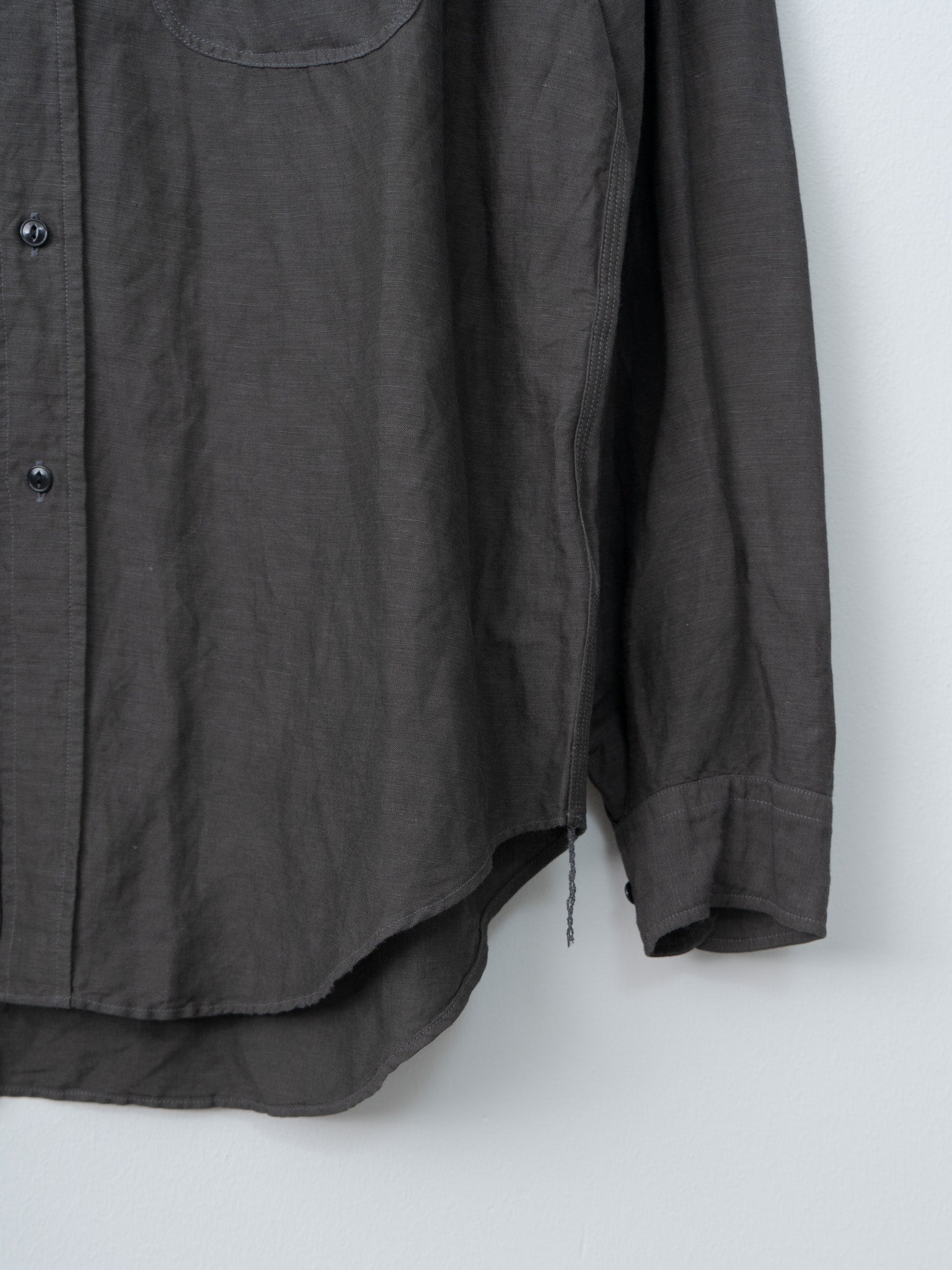 Namu Shop - Yleve Viscose Linen Shirt - Charcoal