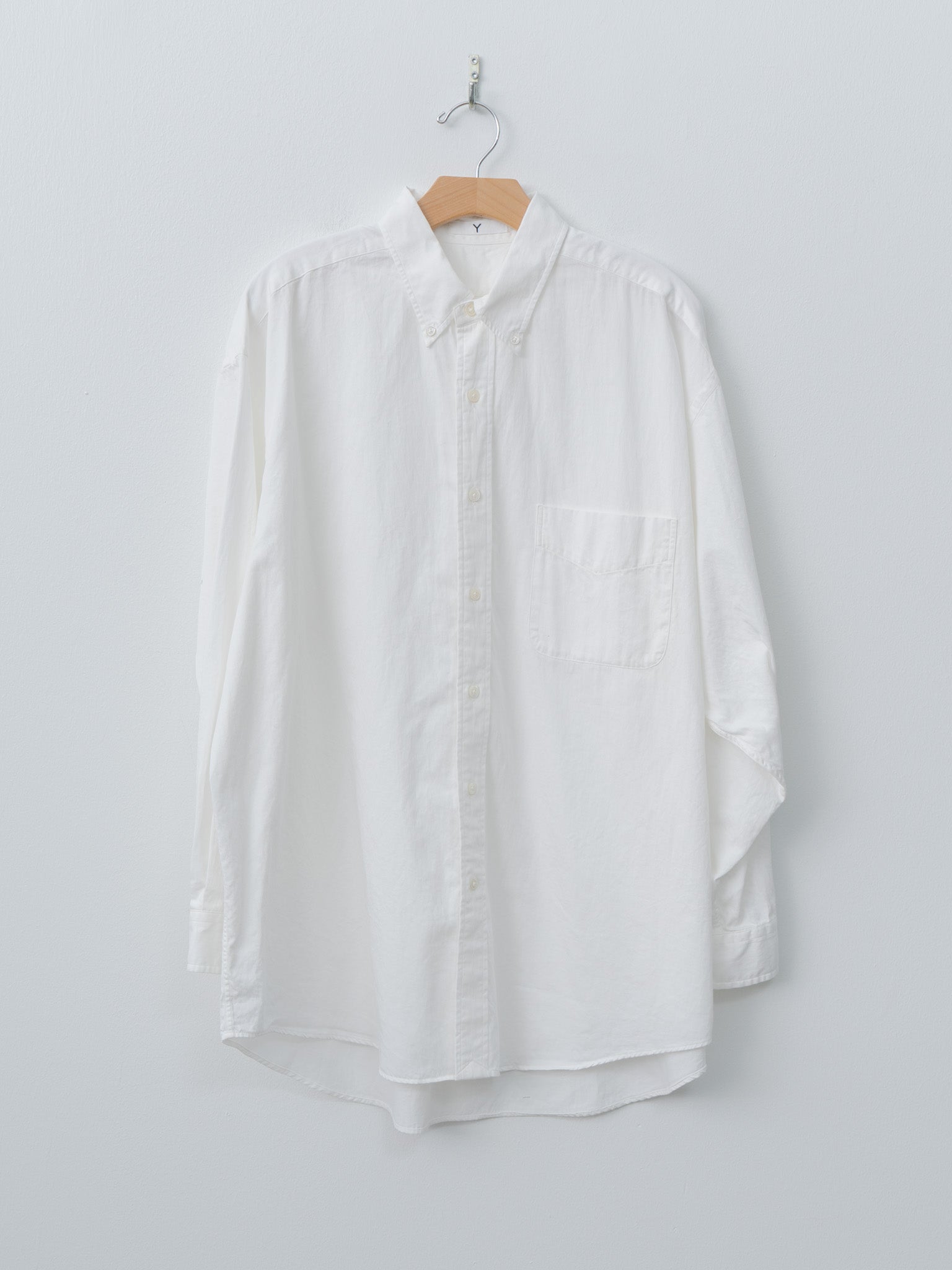Namu Shop - Y Organic Cotton Washer Satin Shirt - White