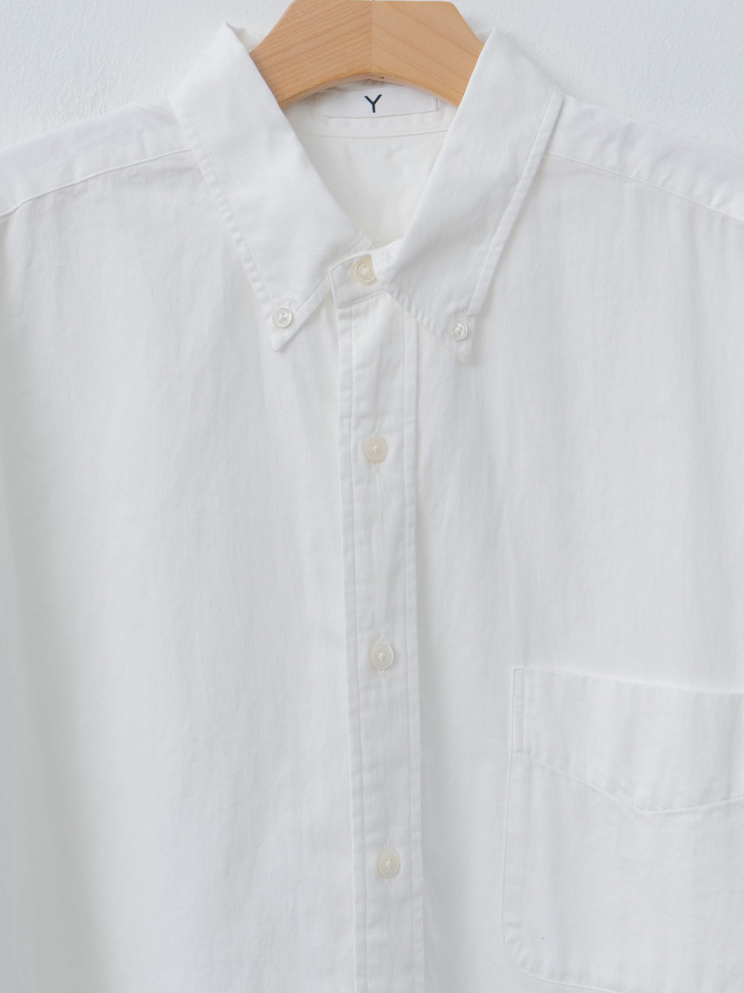 Namu Shop - Y Organic Cotton Washer Satin Shirt - White