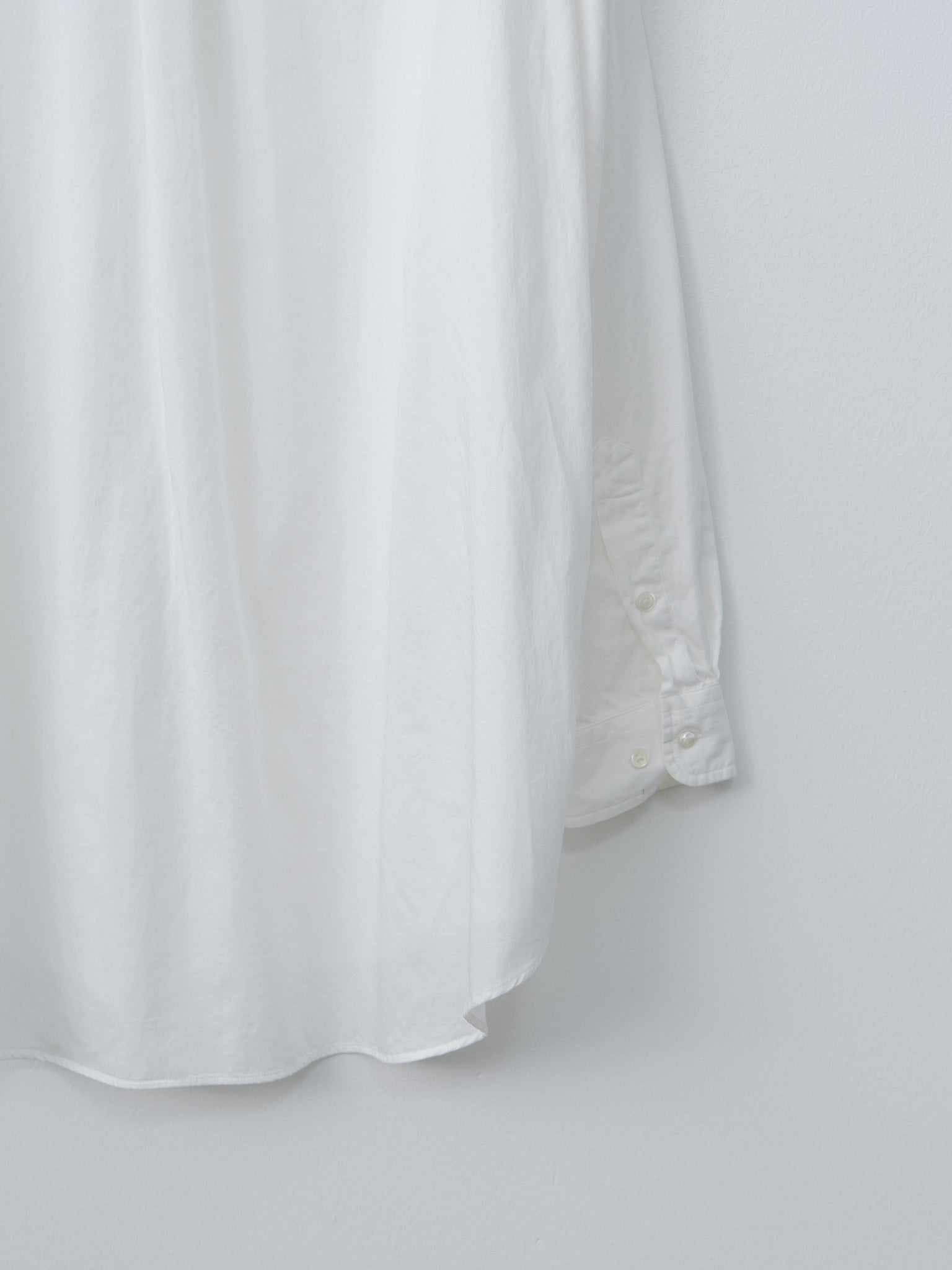 Namu Shop - Y Organic Cotton Washer Satin Shirt - White