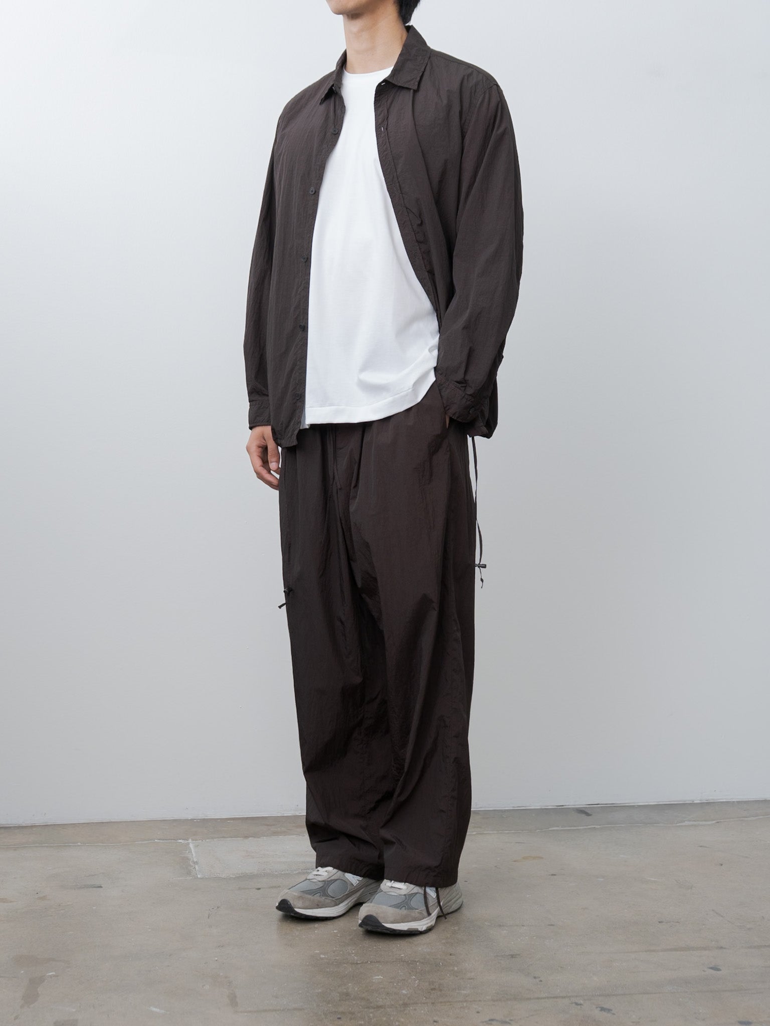 Namu Shop - Aton Hand Dyed Nylon Over Pants - Brown