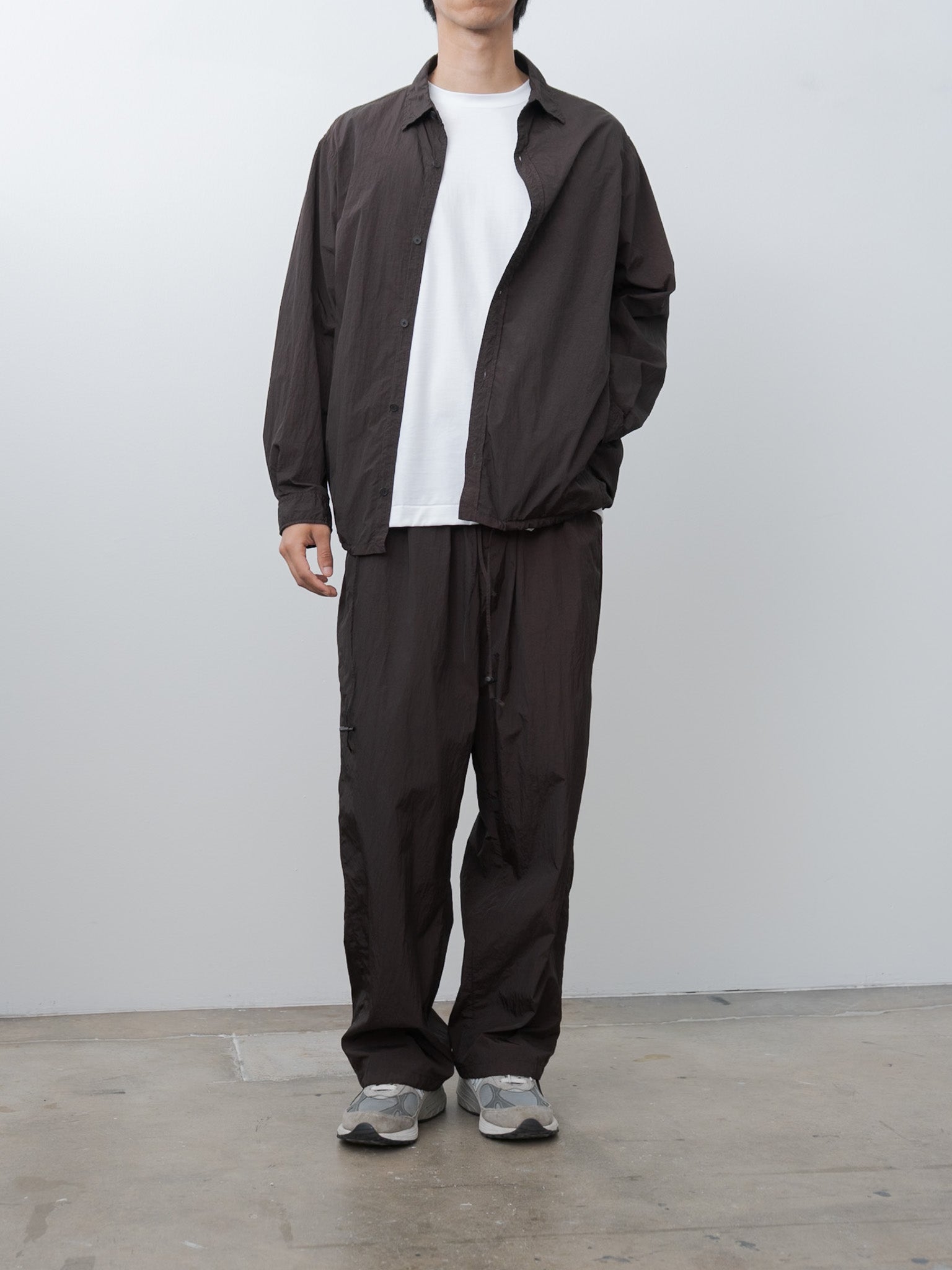 Namu Shop - Aton Hand Dyed Nylon Over Pants - Brown