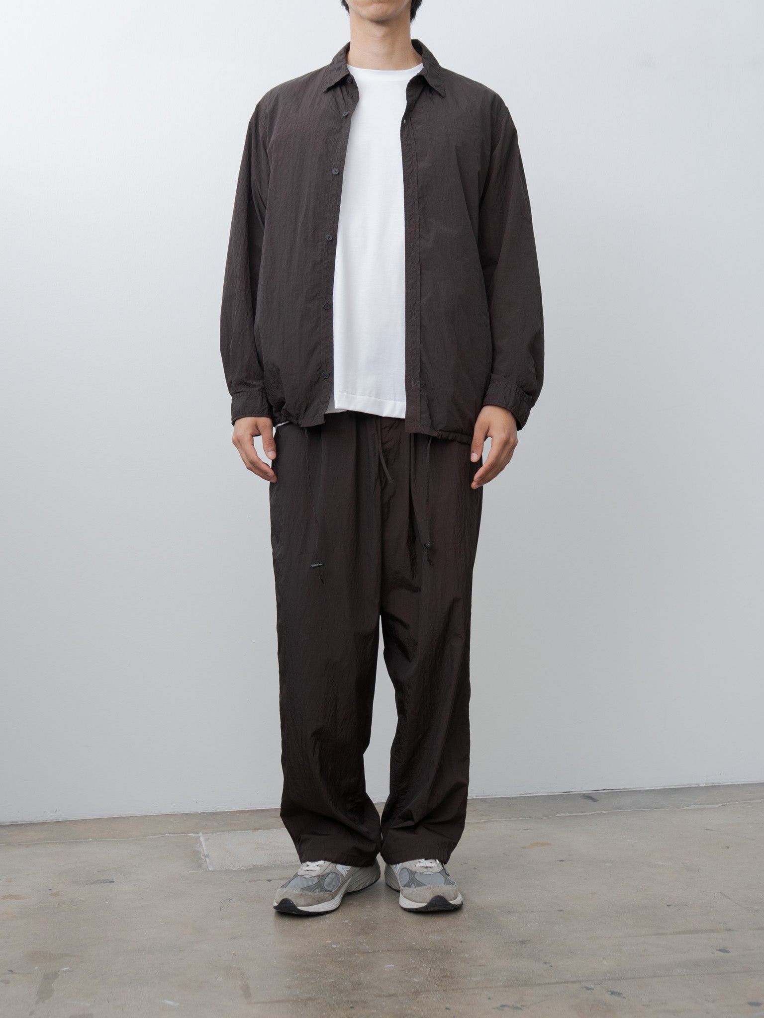 Namu Shop - Aton Hand Dyed Nylon Shirt Jacket - Brown