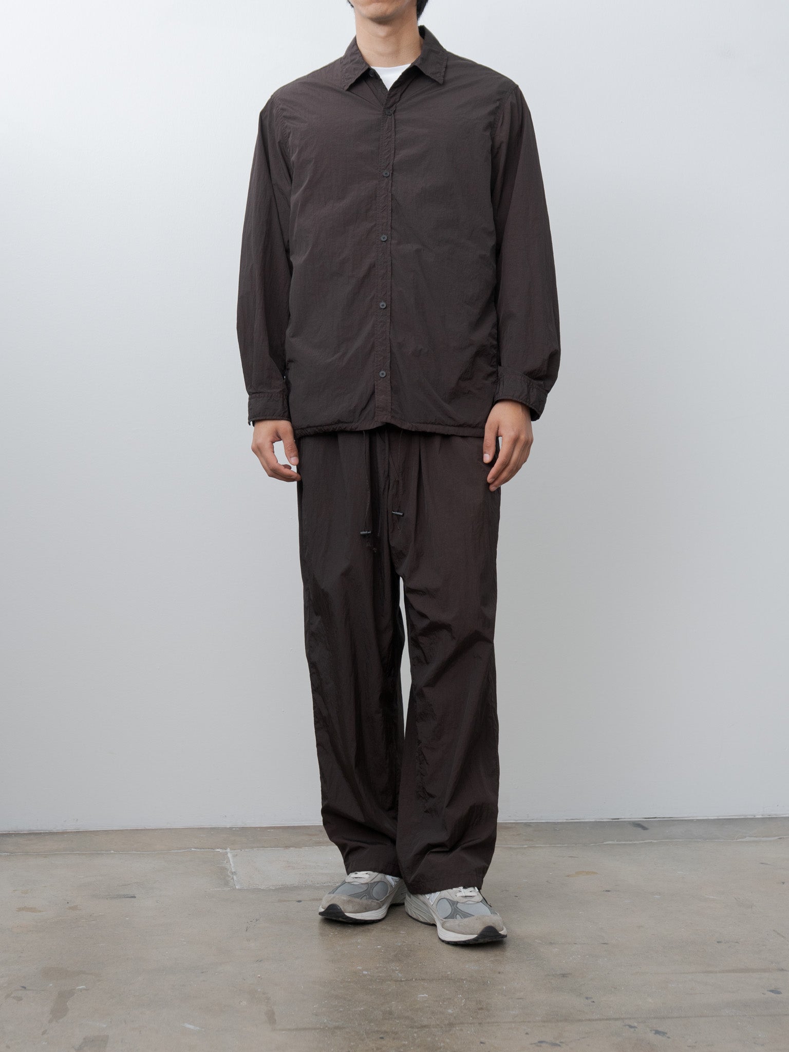 Namu Shop - Aton Hand Dyed Nylon Shirt Jacket - Brown
