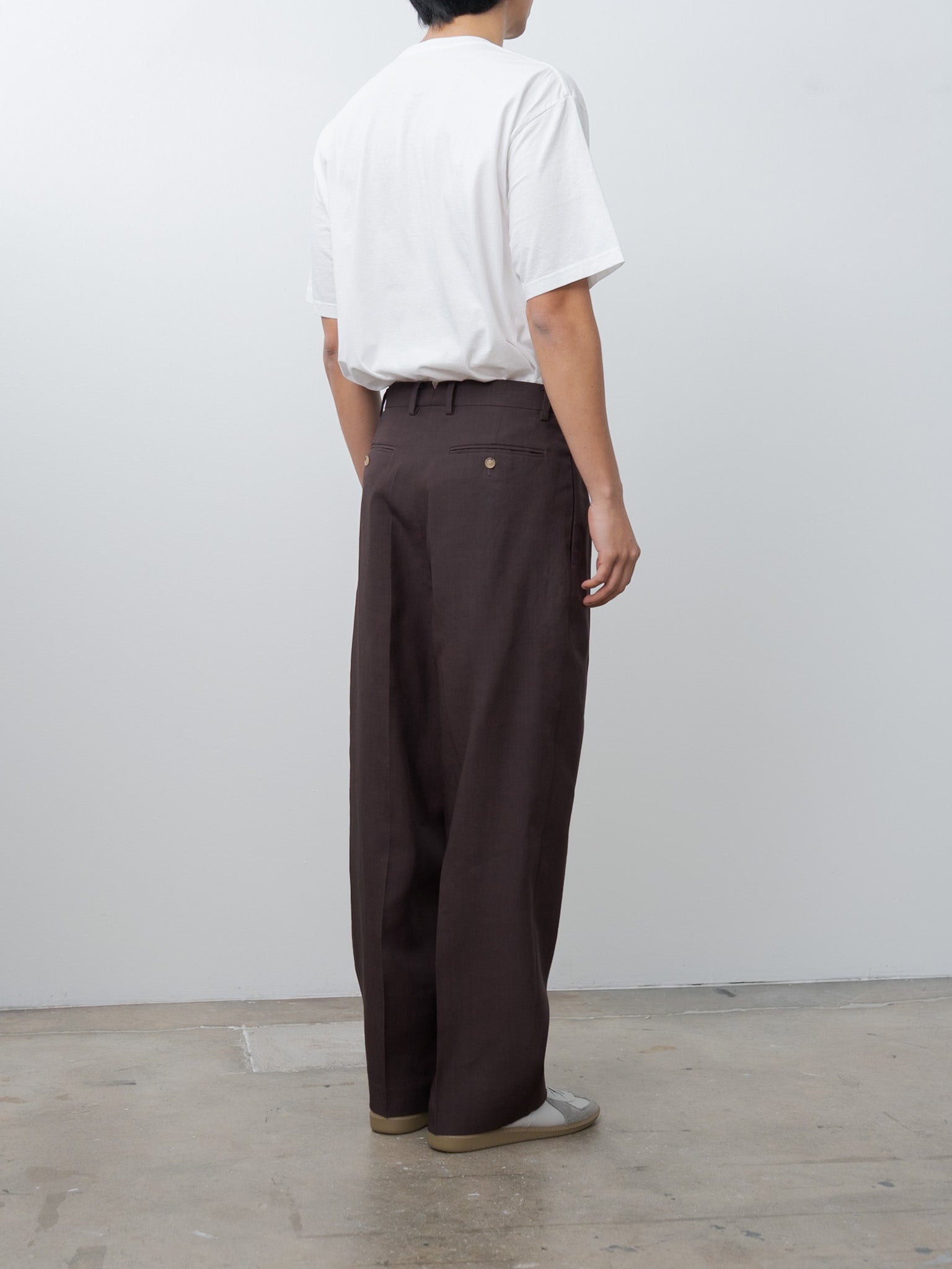 Namu Shop - Yleve Tencel Two-Pleat Trouser - Burgundy