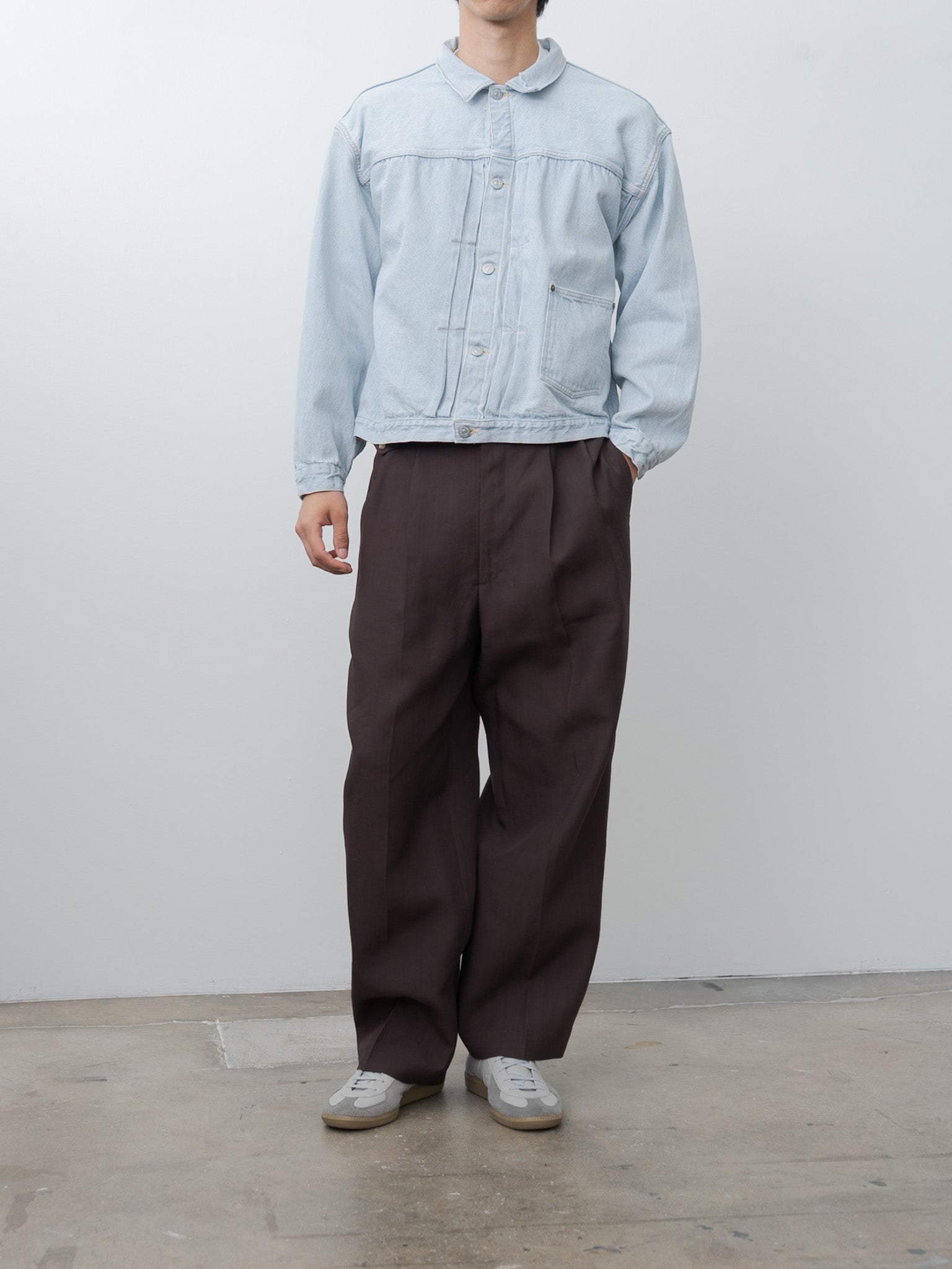 Namu Shop - Yleve Tencel Two-Pleat Trouser - Burgundy