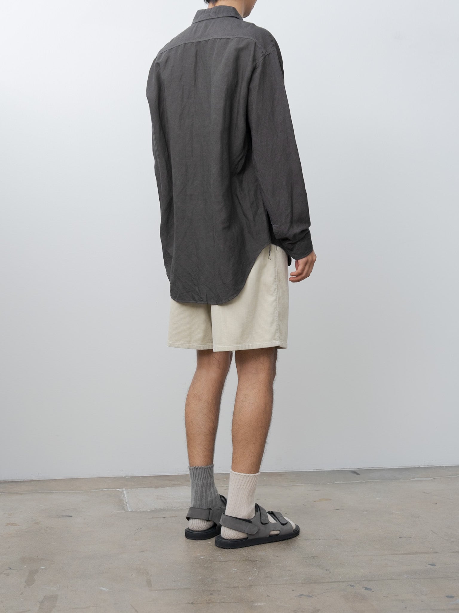 Namu Shop - Yleve Viscose Linen Shirt - Charcoal