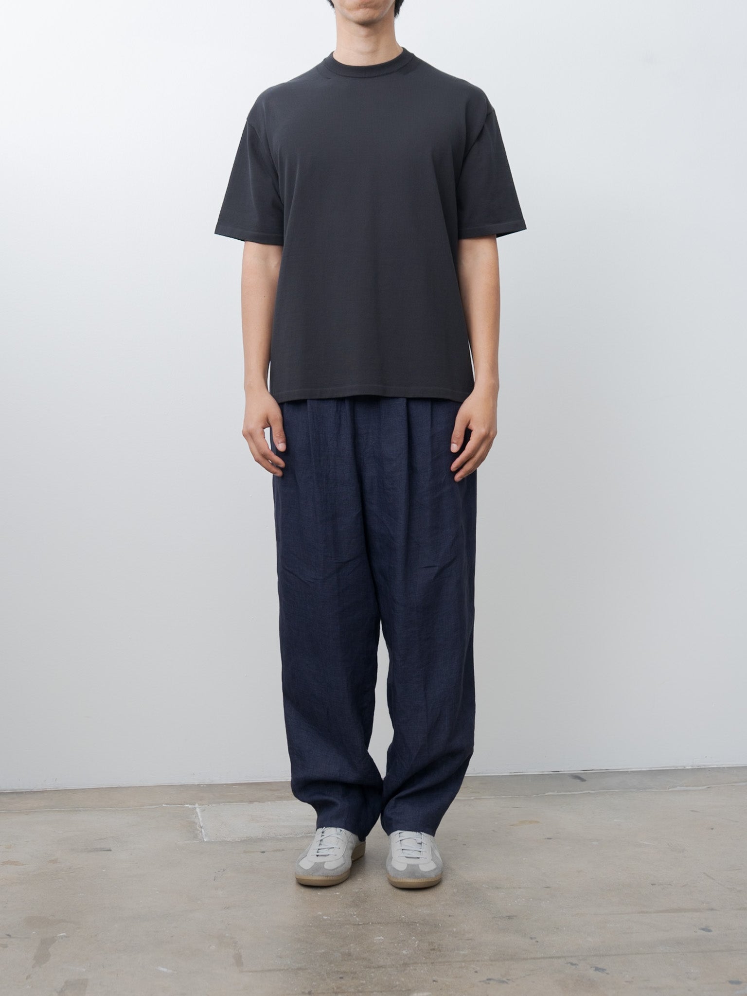 Namu Shop - Yleve Linen Poplin Trouser - Navy