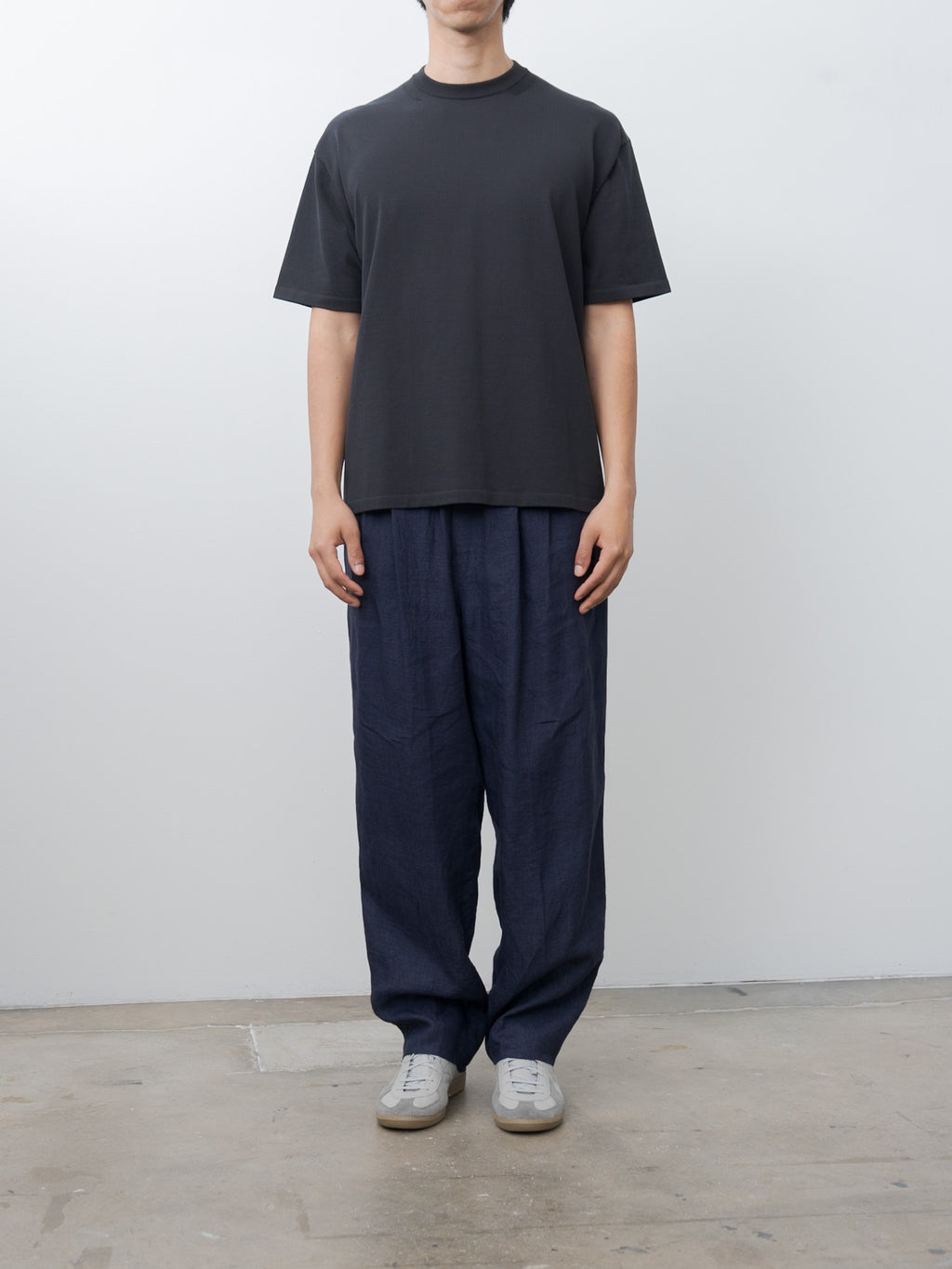 Namu Shop - Yleve Linen Poplin Trouser - Navy