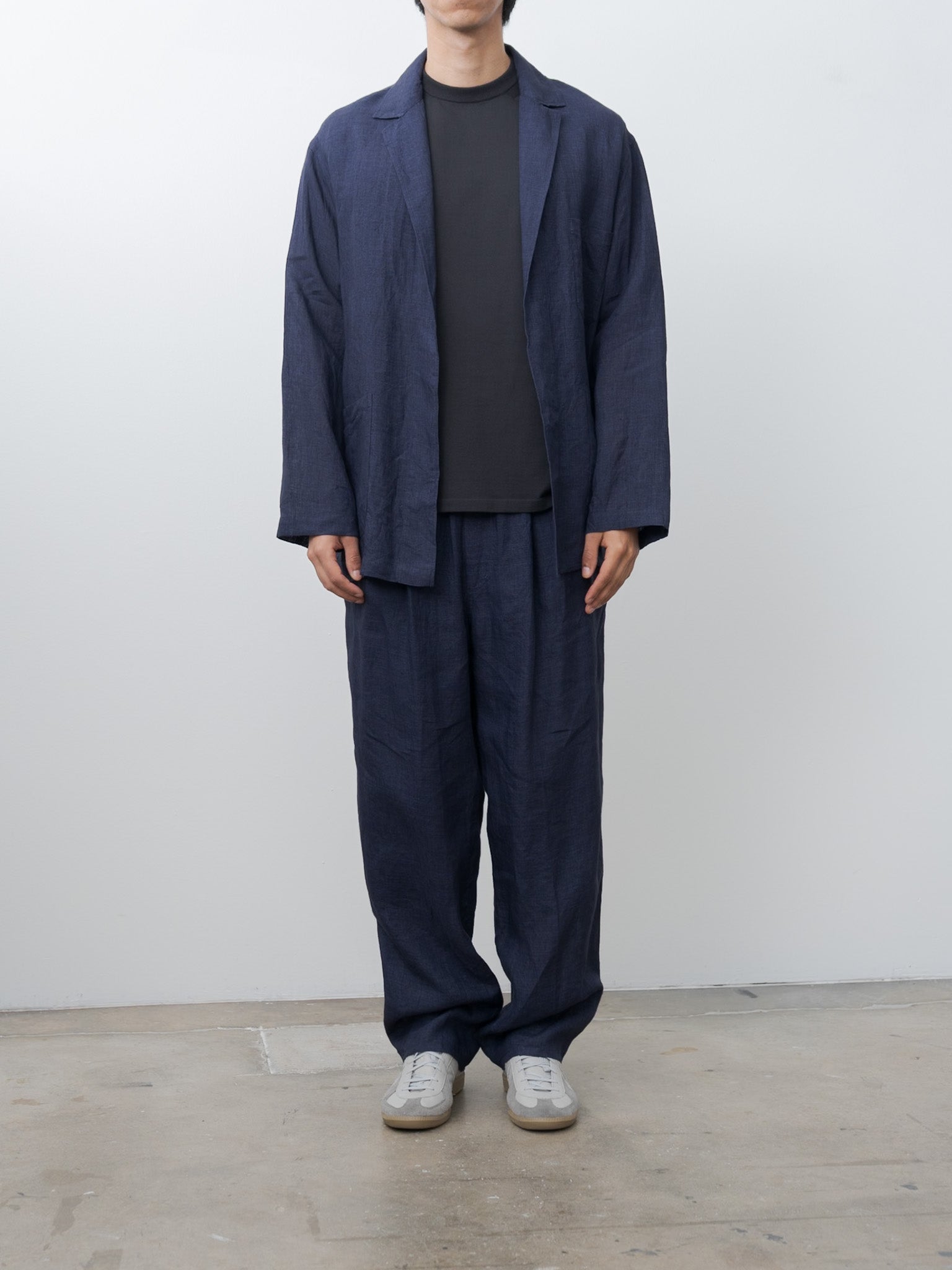 Namu Shop - Yleve Linen Poplin Jacket - Navy