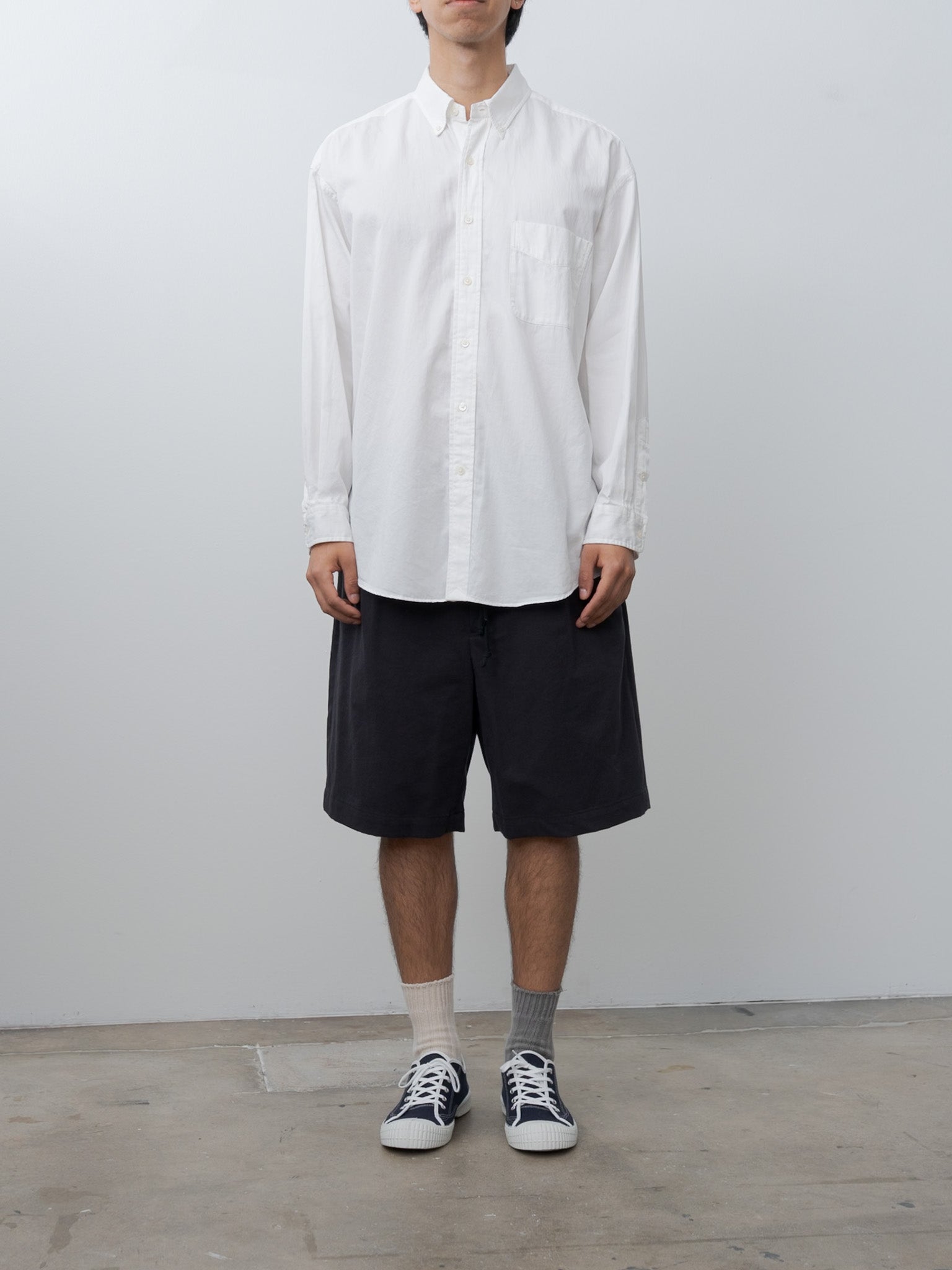 Namu Shop - Y Organic Cotton Washer Satin Shirt - White