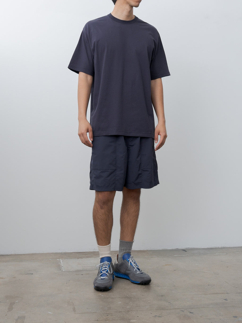 Namu Shop - Y Recycle Nylon Mix Taffeta Shorts - Navy
