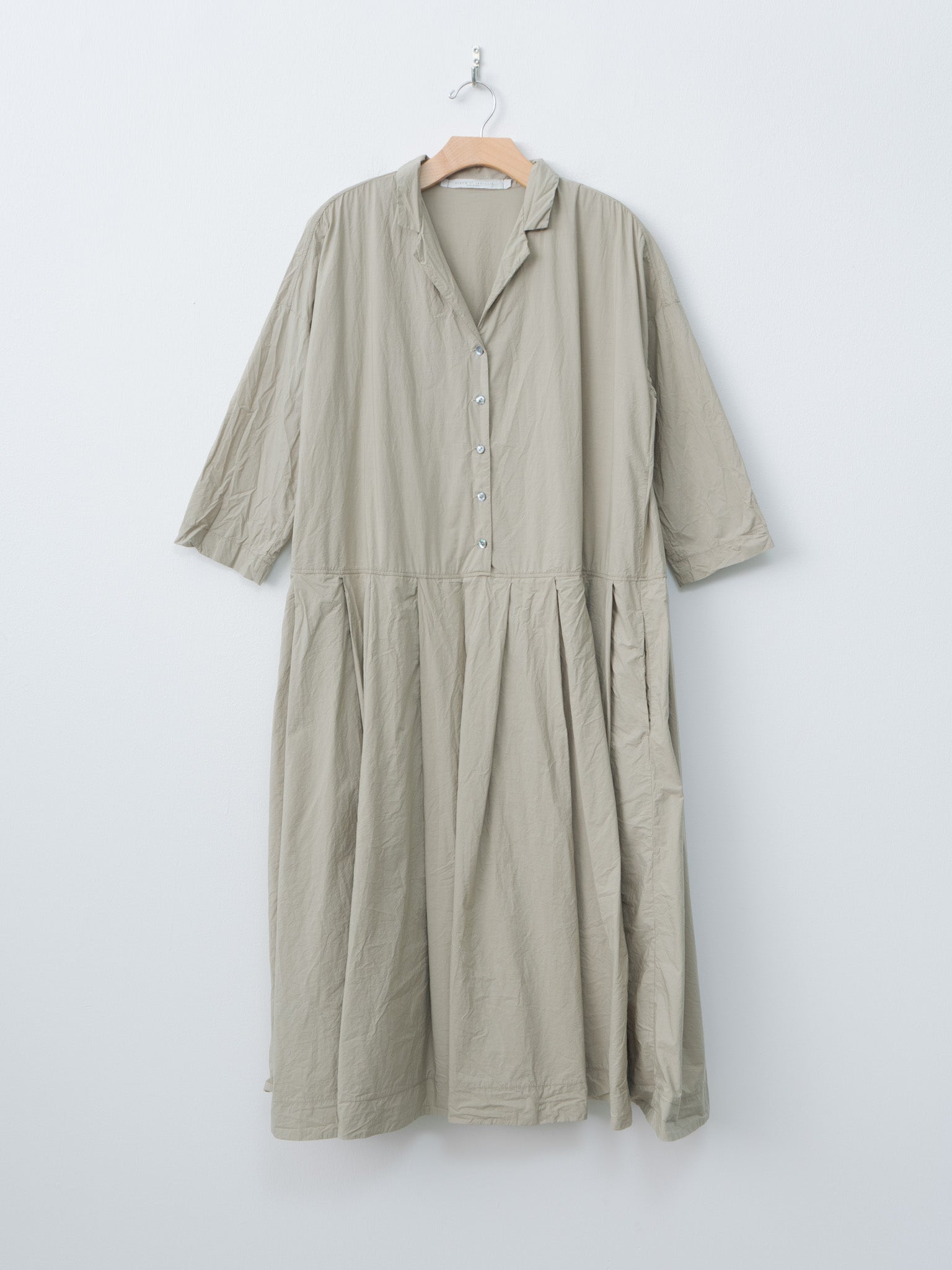 Namu Shop - Album di Famiglia Pleated Collar Dress TC - Stone