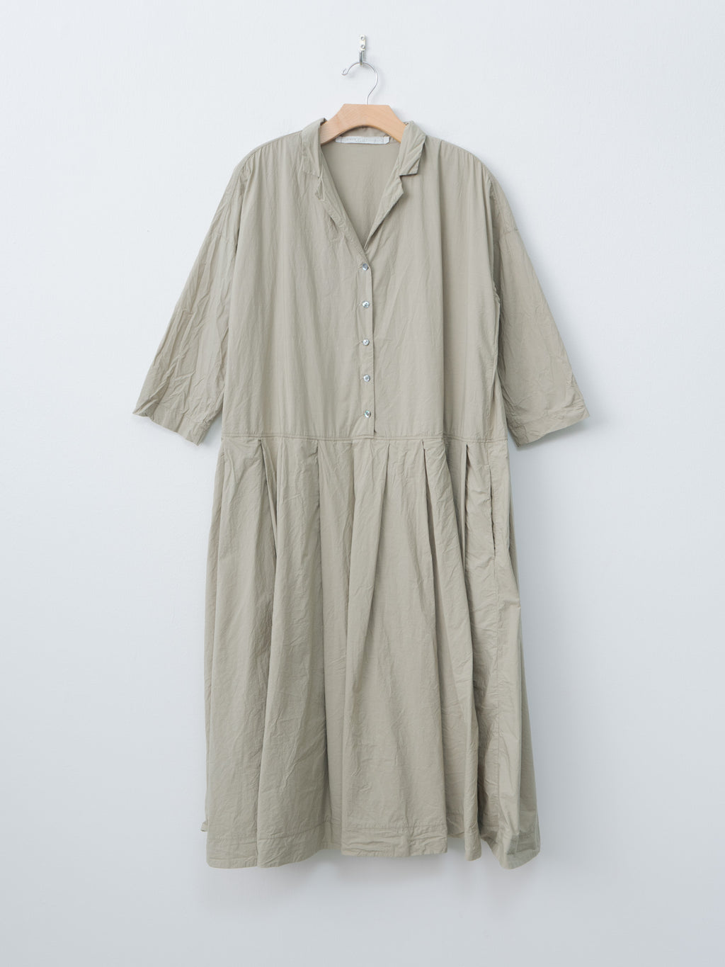 Namu Shop - Album di Famiglia Pleated Collar Dress TC - Stone