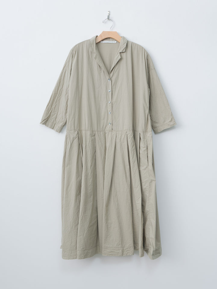 Namu Shop - Album di Famiglia Pleated Collar Dress TC - Stone