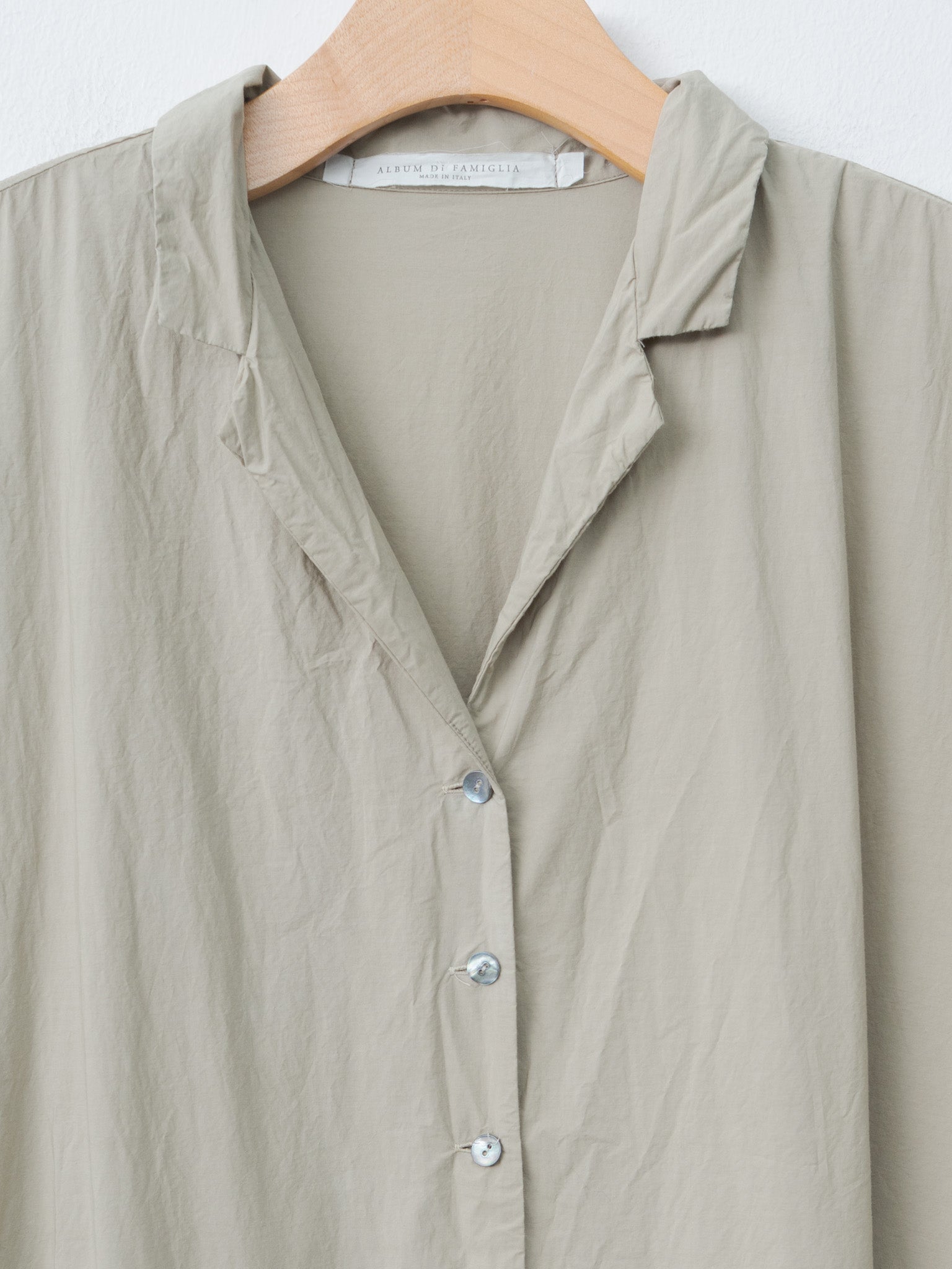 Namu Shop - Album di Famiglia Pleated Collar Dress TC - Stone