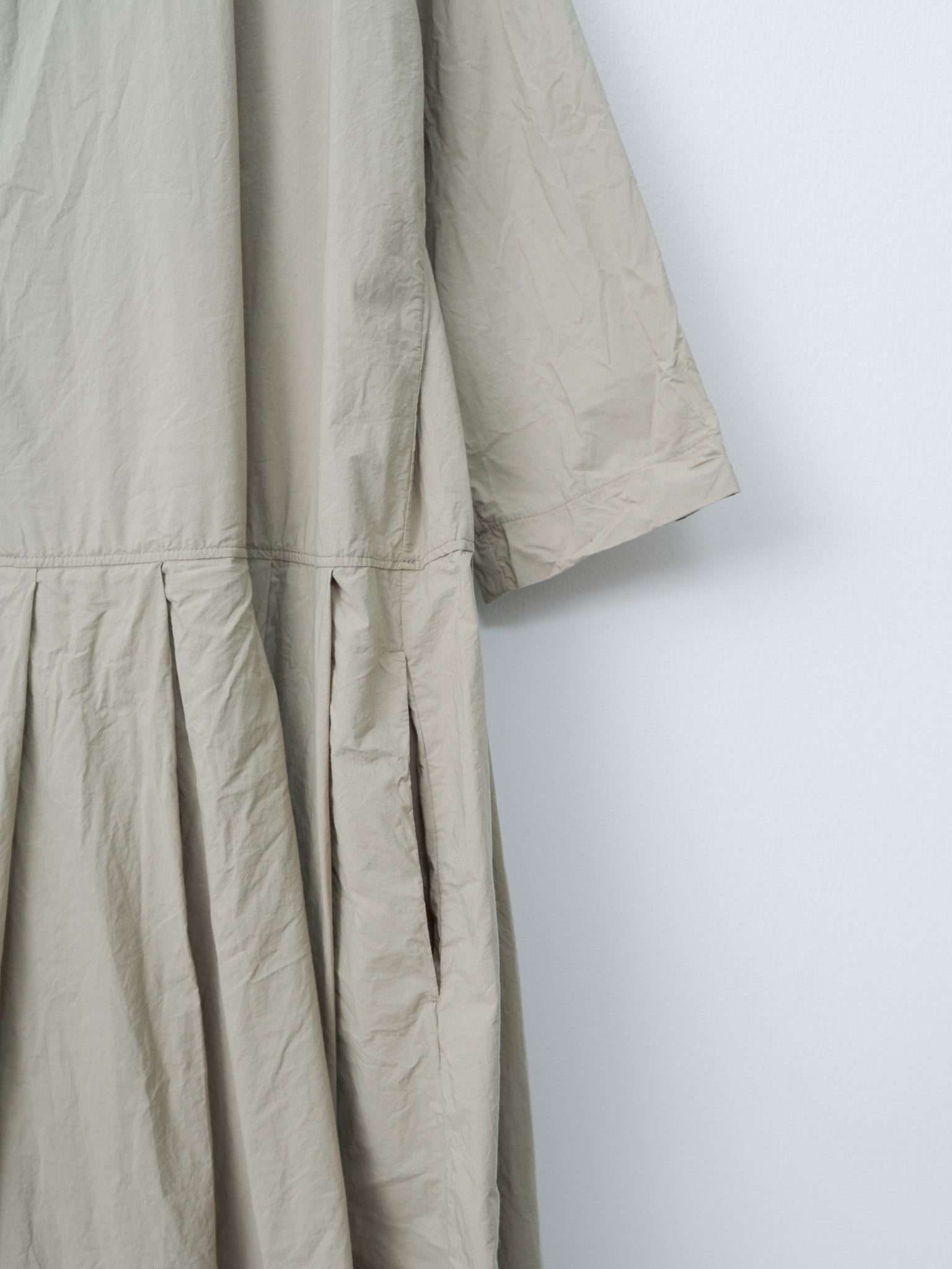 Namu Shop - Album di Famiglia Pleated Collar Dress TC - Stone