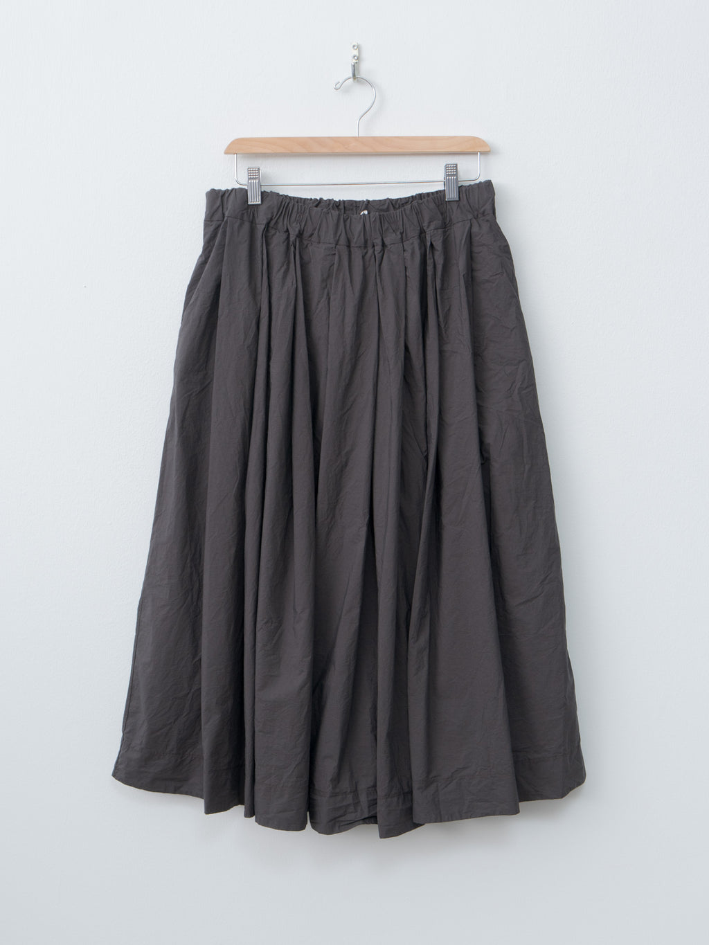 Namu Shop - Album di Famiglia Pleated Long Skirt TC - Brown