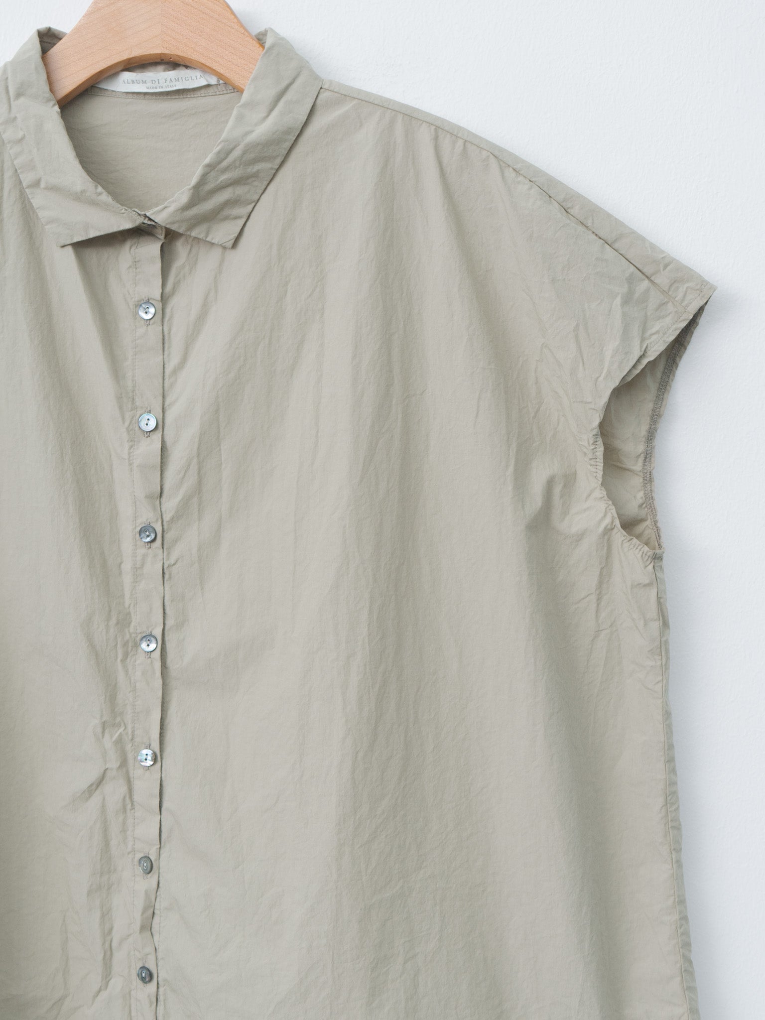 Namu Shop - Album di Famiglia Short Sleeveless Shirt TC - Stone