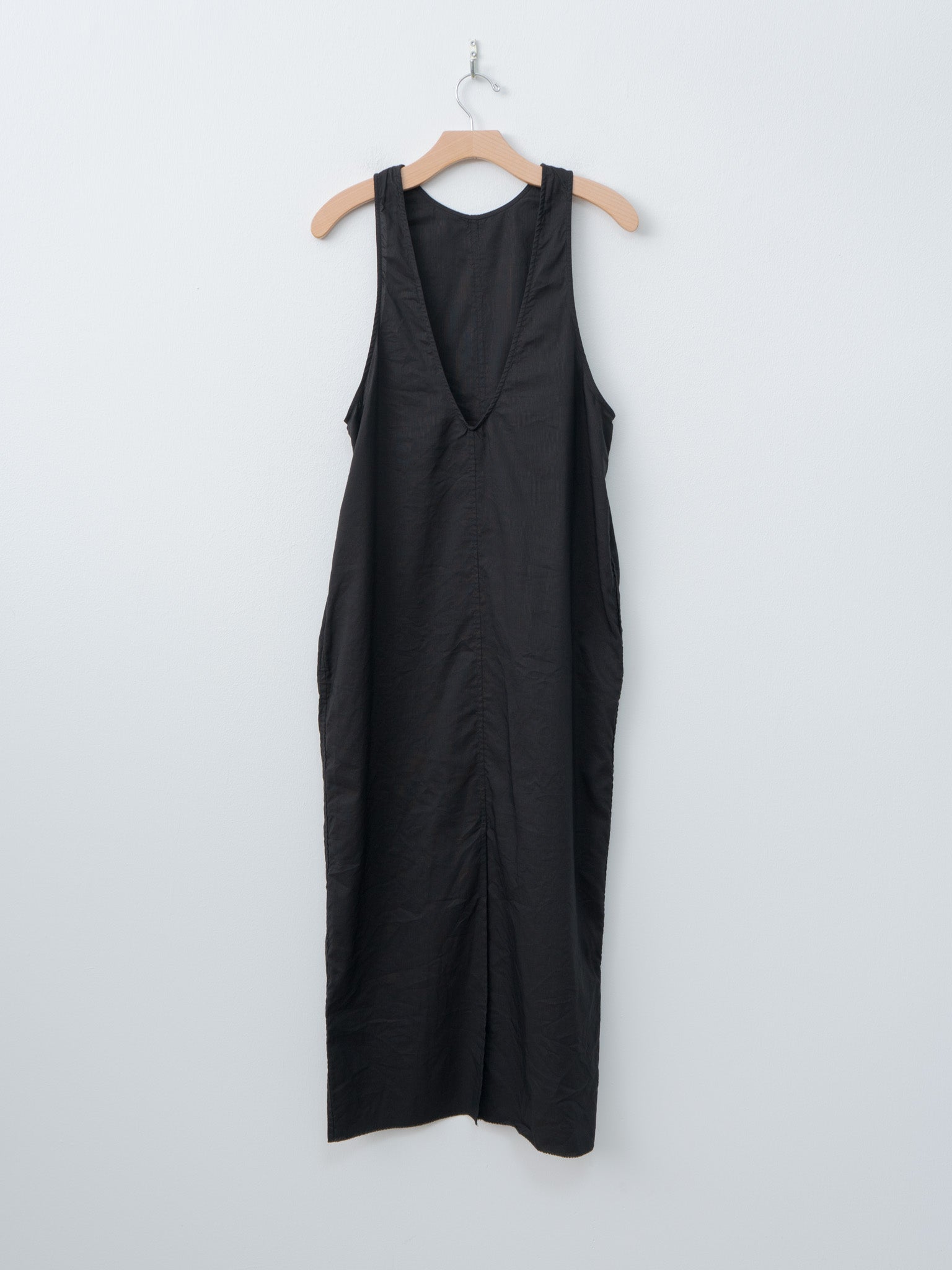 Namu Shop - Unfil Washed & Wrinkled Cordlane Dress - Black