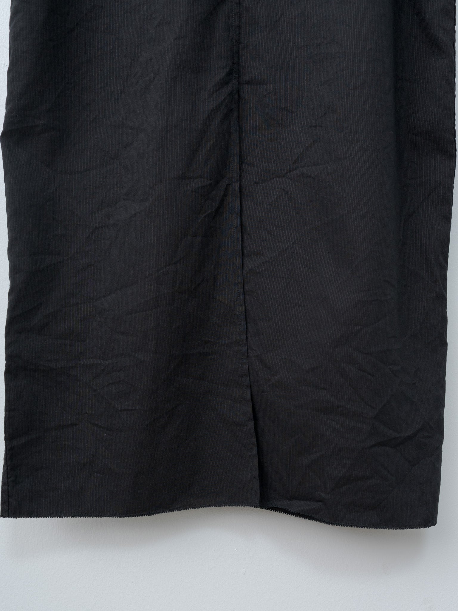 Namu Shop - Unfil Washed & Wrinkled Cordlane Dress - Black
