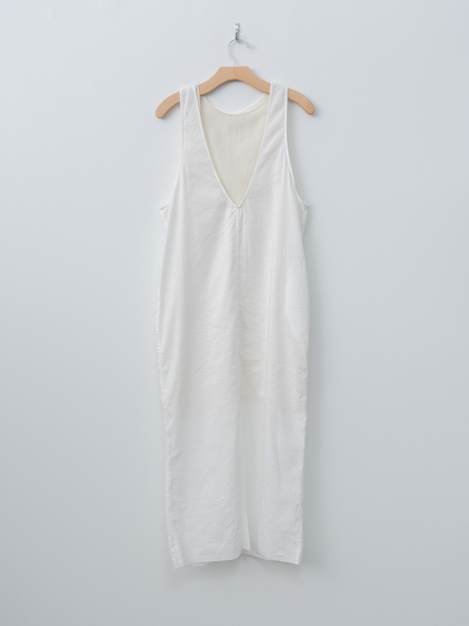 Namu Shop - Unfil Washed & Wrinkled Cordlane Dress - Off White