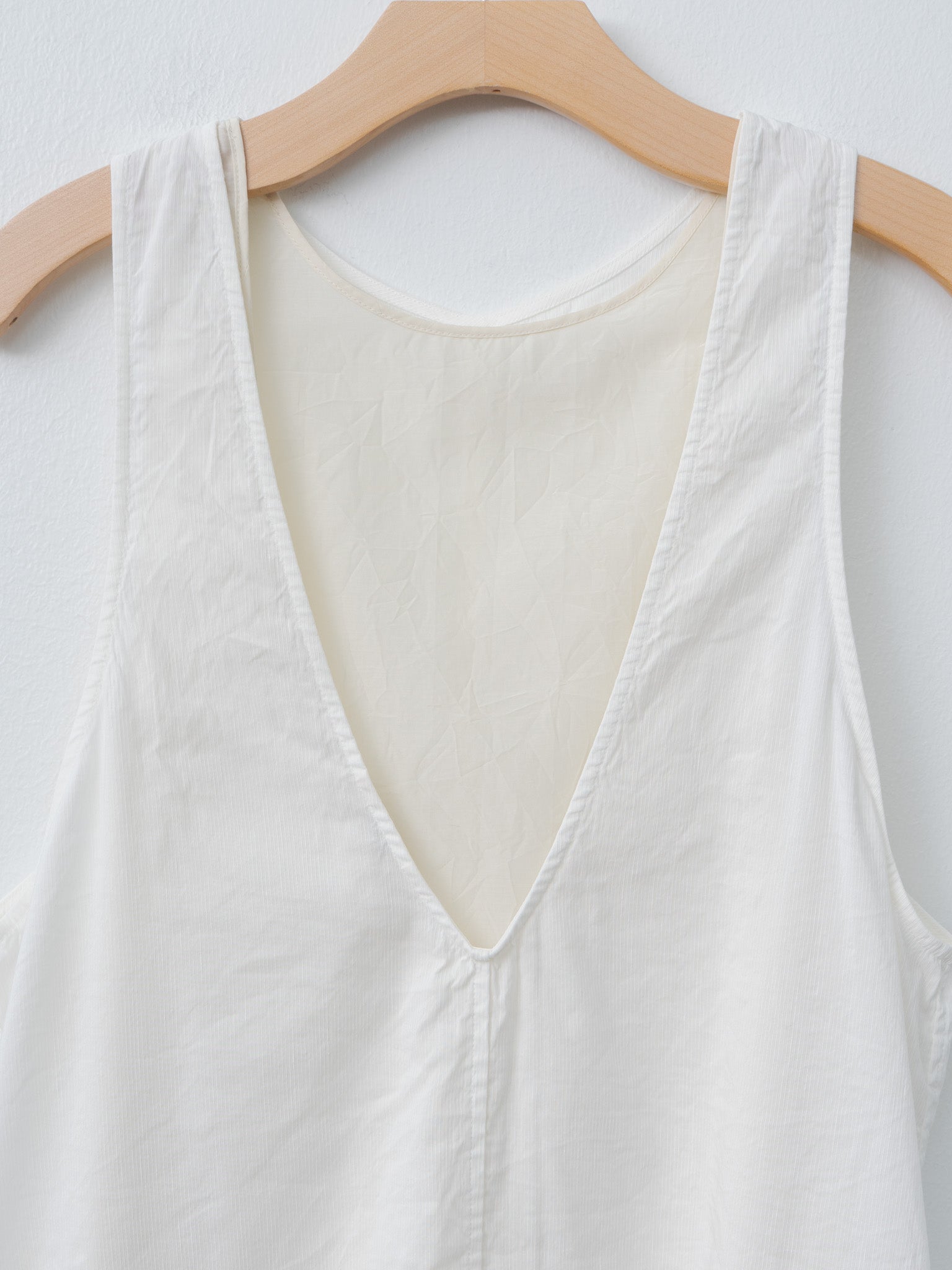 Namu Shop - Unfil Washed & Wrinkled Cordlane Dress - Off White