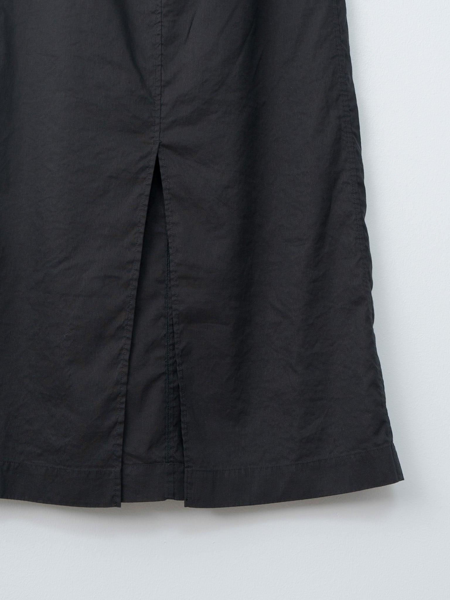 Namu Shop - Unfil Washed & Wrinkled Cordlane Maxi Skirt - Black