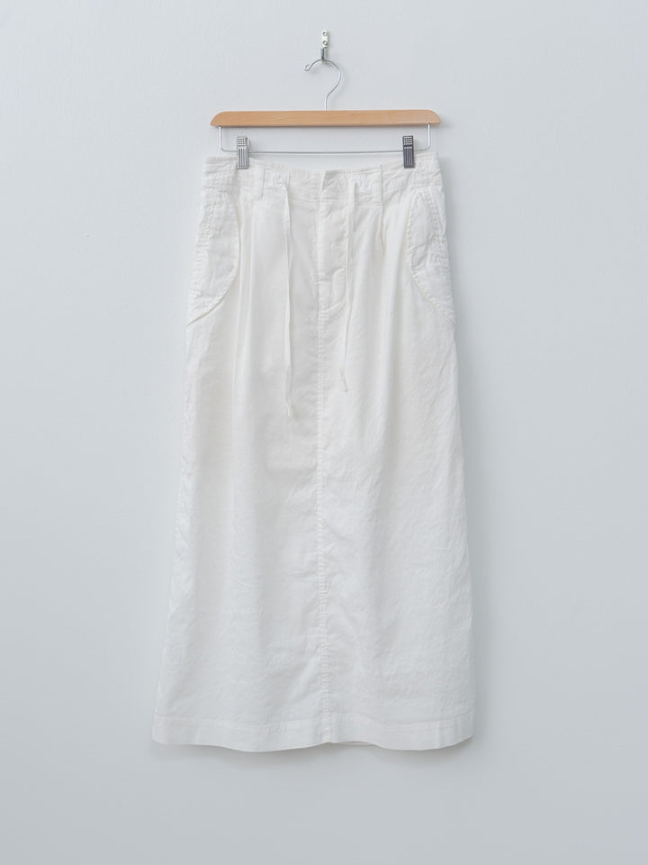 Namu Shop - Unfil Washed & Wrinkled Cordlane Maxi Skirt - Off White