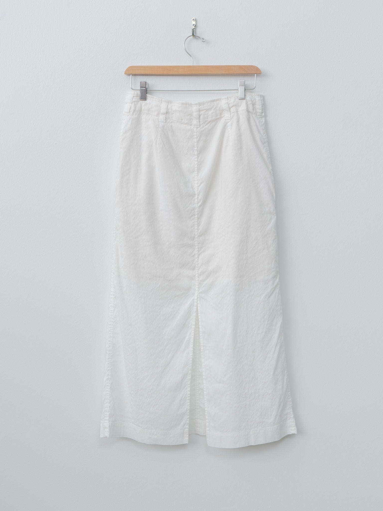 Namu Shop - Unfil Washed & Wrinkled Cordlane Maxi Skirt - Off White
