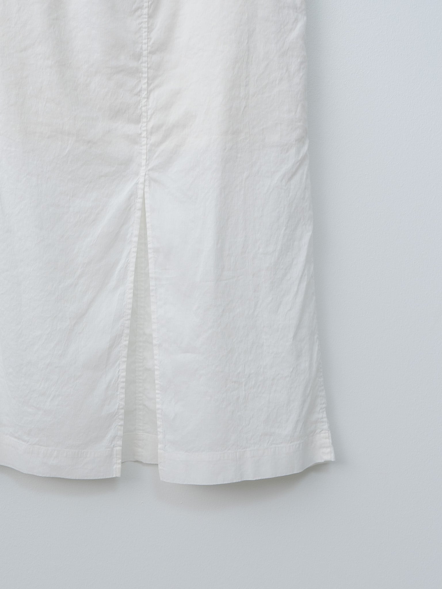Namu Shop - Unfil Washed & Wrinkled Cordlane Maxi Skirt - Off White