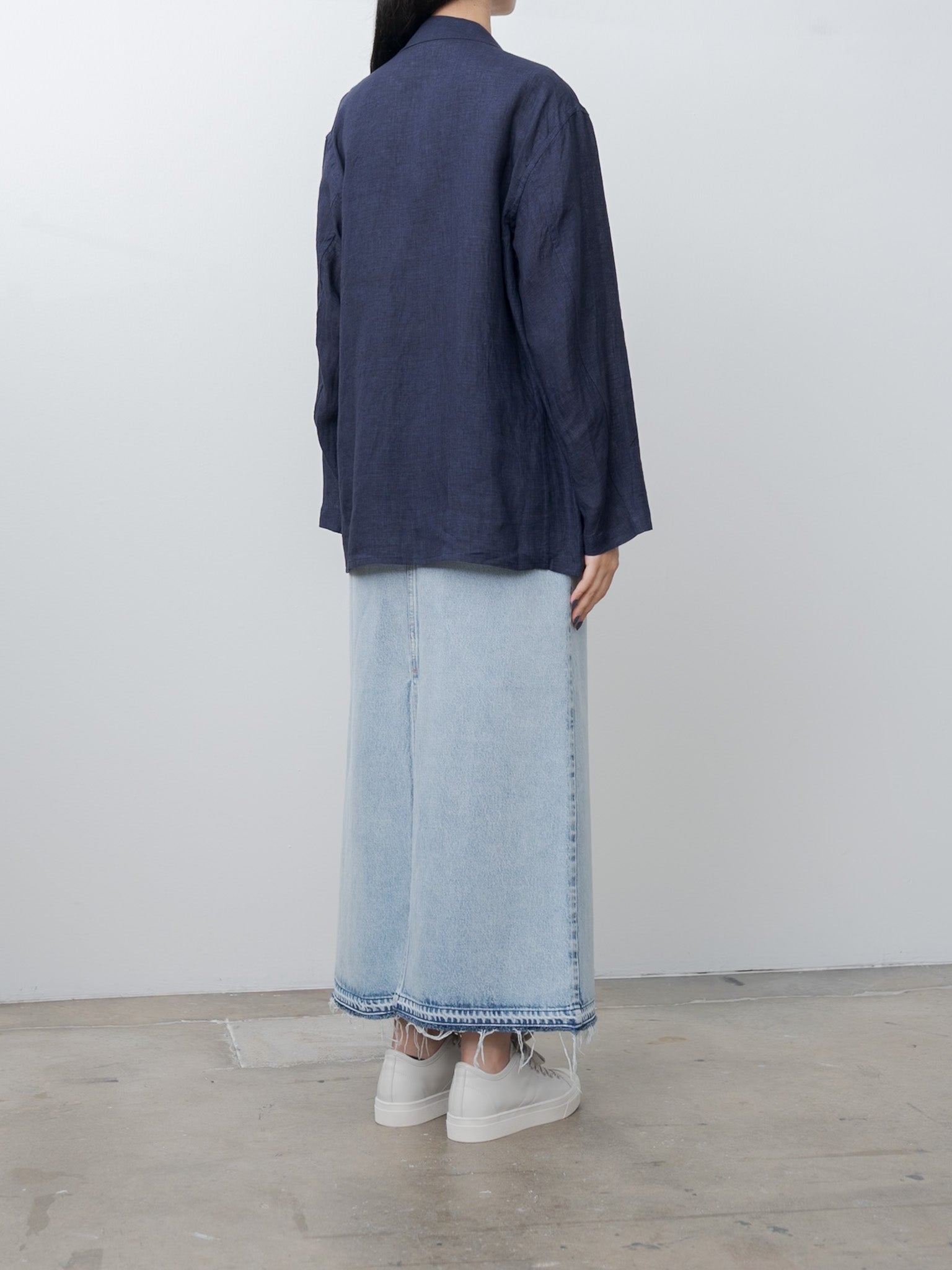 Namu Shop - Yleve Linen Poplin Jacket - Navy