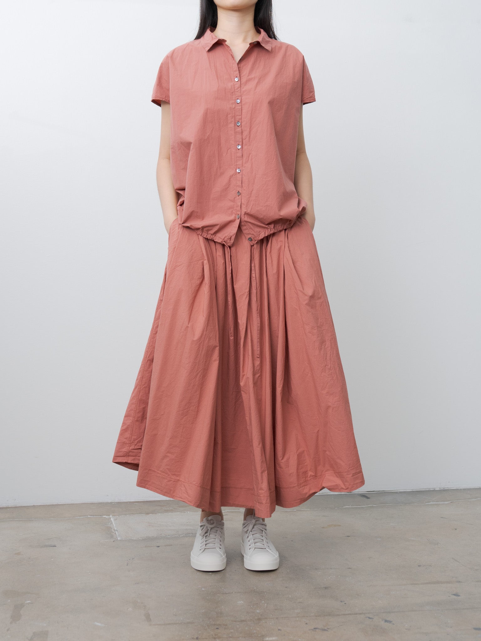 Namu Shop - Album di Famiglia Short Sleeveless Shirt TC - Coral