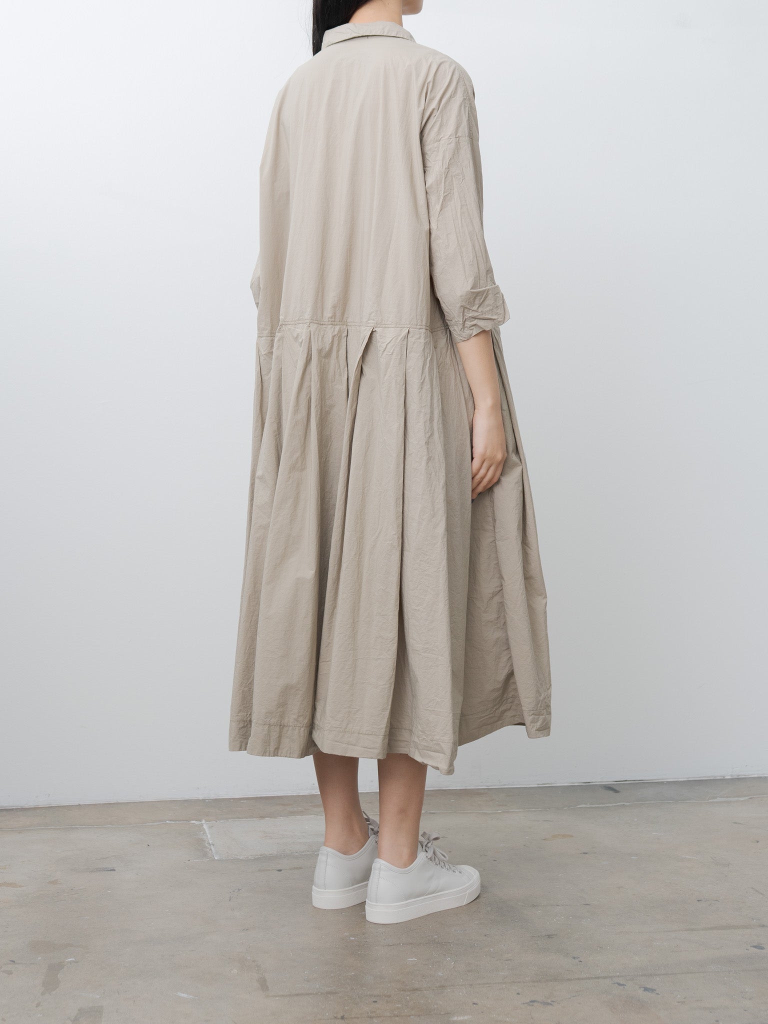 Namu Shop - Album di Famiglia Pleated Collar Dress TC - Stone