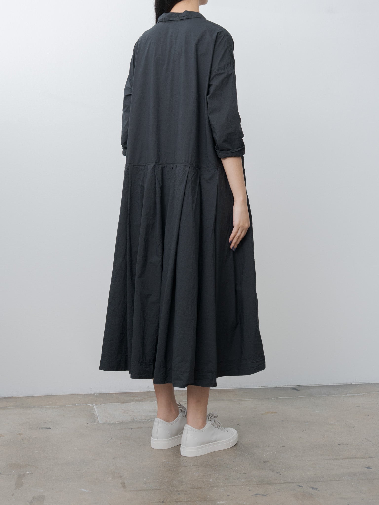 Namu Shop - Album di Famiglia Pleated Collar Dress TC - Black