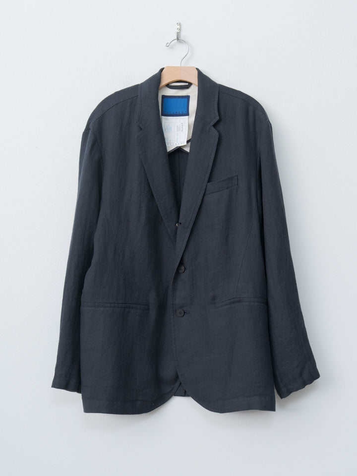 Namu Shop - Document Linen Relaxed Jacket - Navy