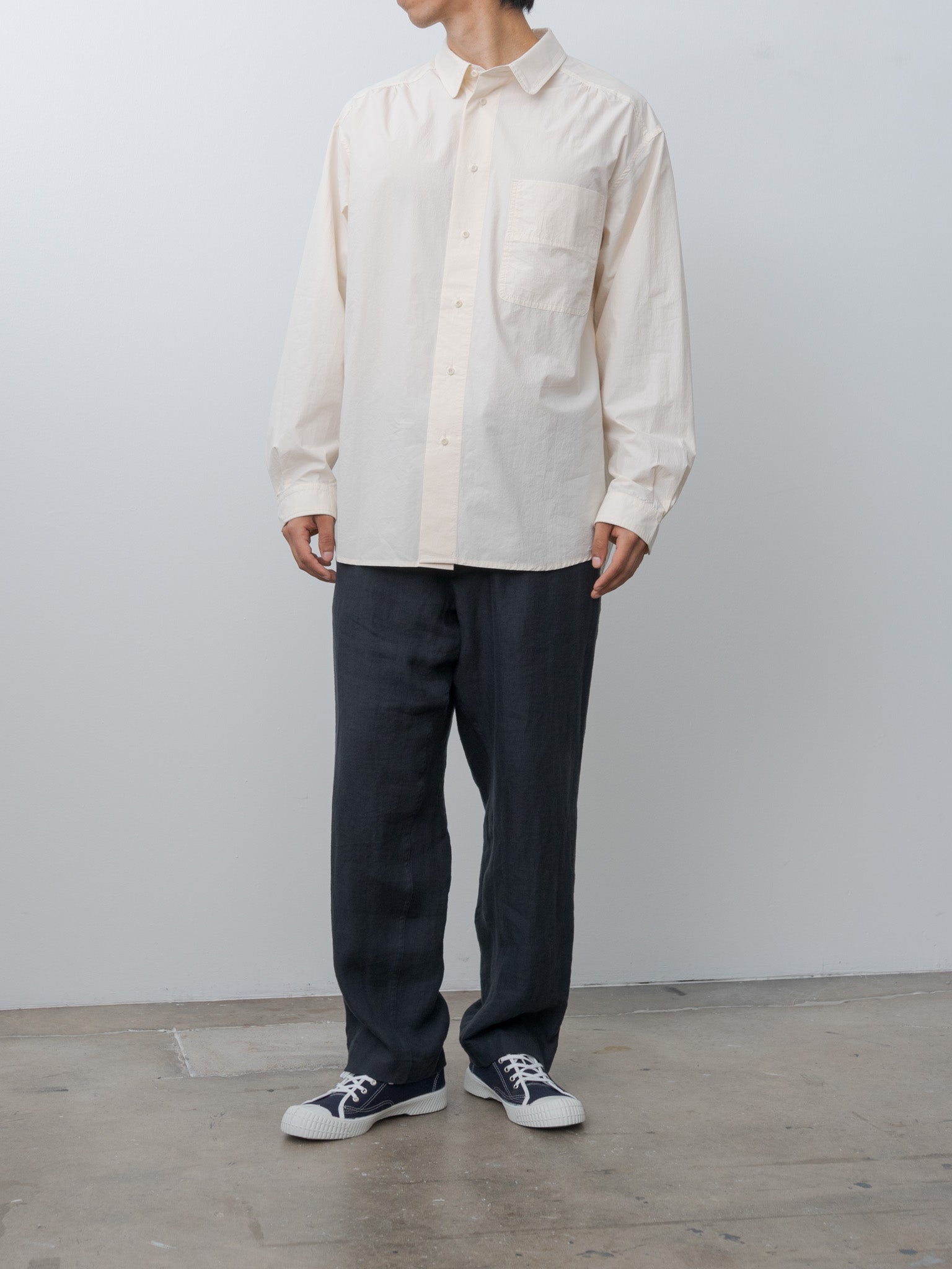 Namu Shop - Document Pocket Relaxed Shirt - Ivory