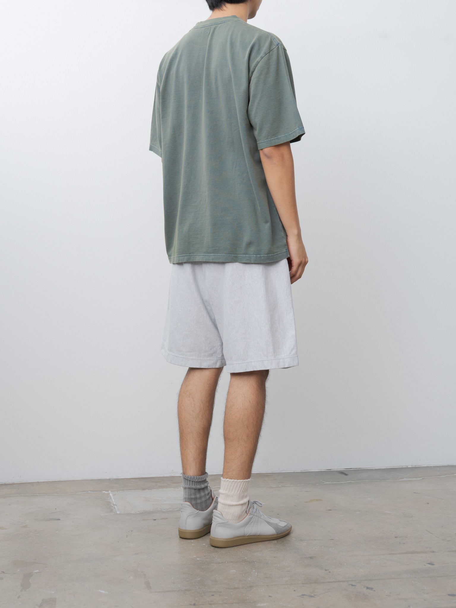 Namu Shop - Blurhms Thin-Sweat Shorts - Heather White