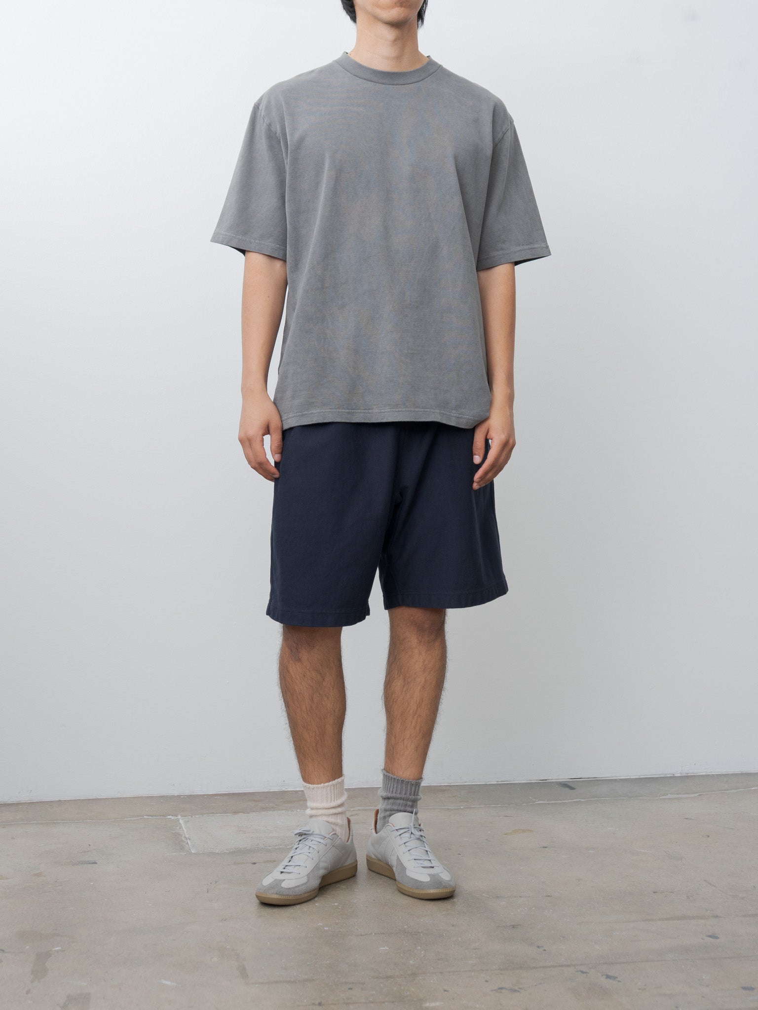 Namu Shop - Blurhms Thin-Sweat Shorts - Dark Navy