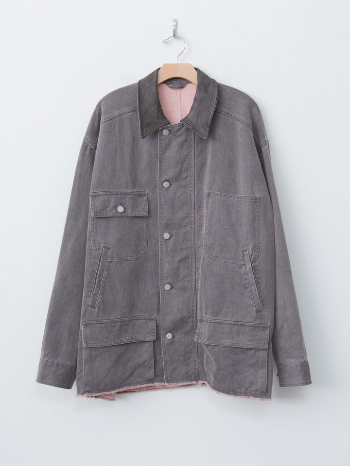 Namu Shop - Yoke Cotton Cut-Off Coverall Jacket - Dusty Pink