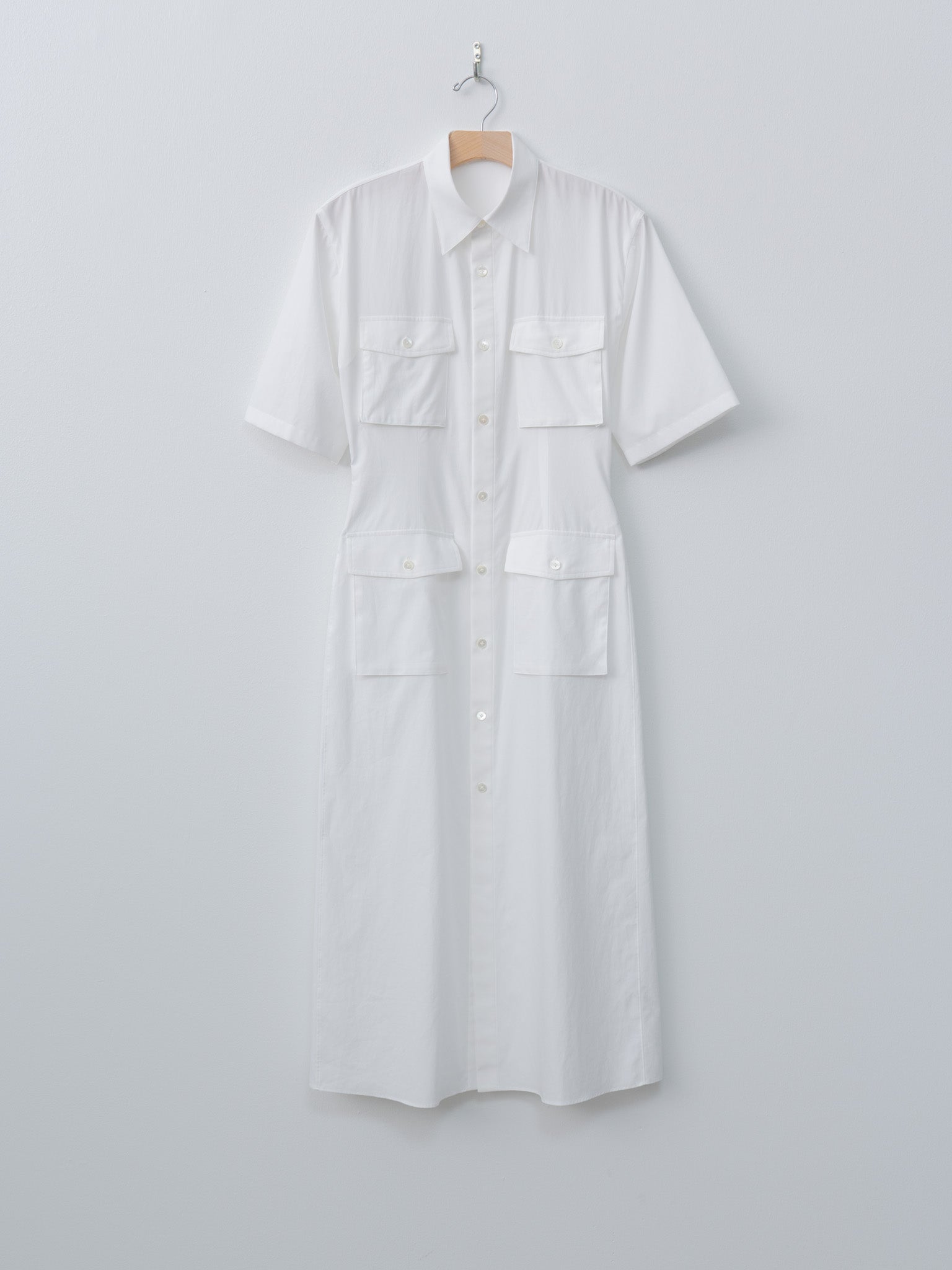Namu Shop - Auralee Washed Finx Twill Shirt Dress - White