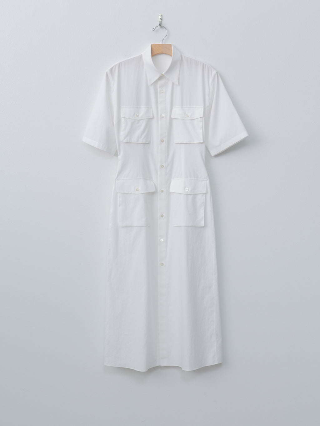Namu Shop - Auralee Washed Finx Twill Shirt Dress - White