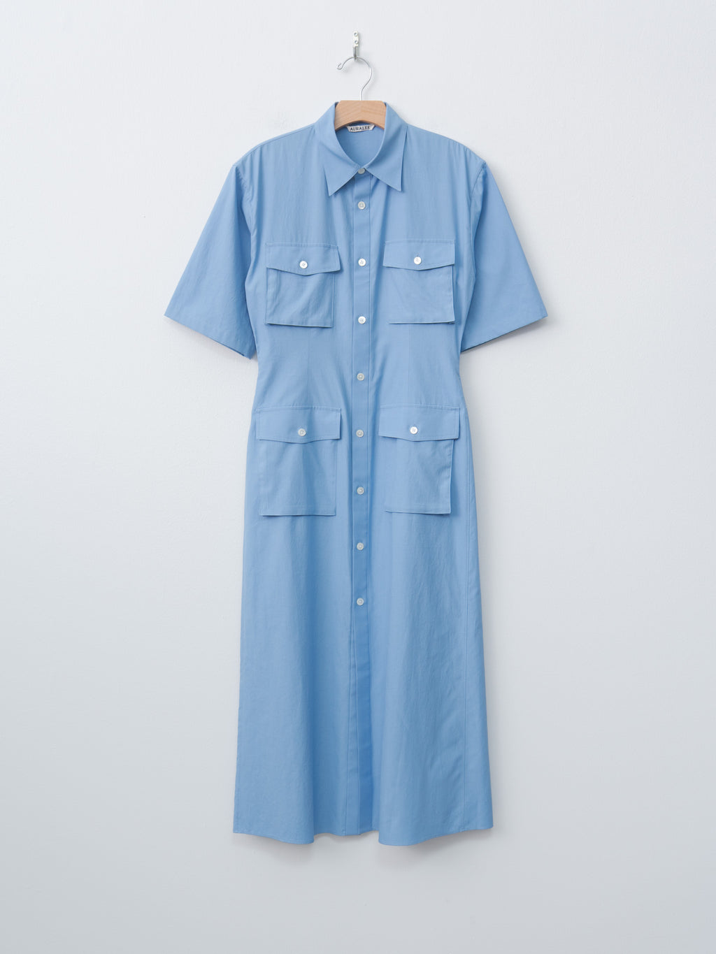Namu Shop - Auralee Washed Finx Twill Shirt Dress - Blue