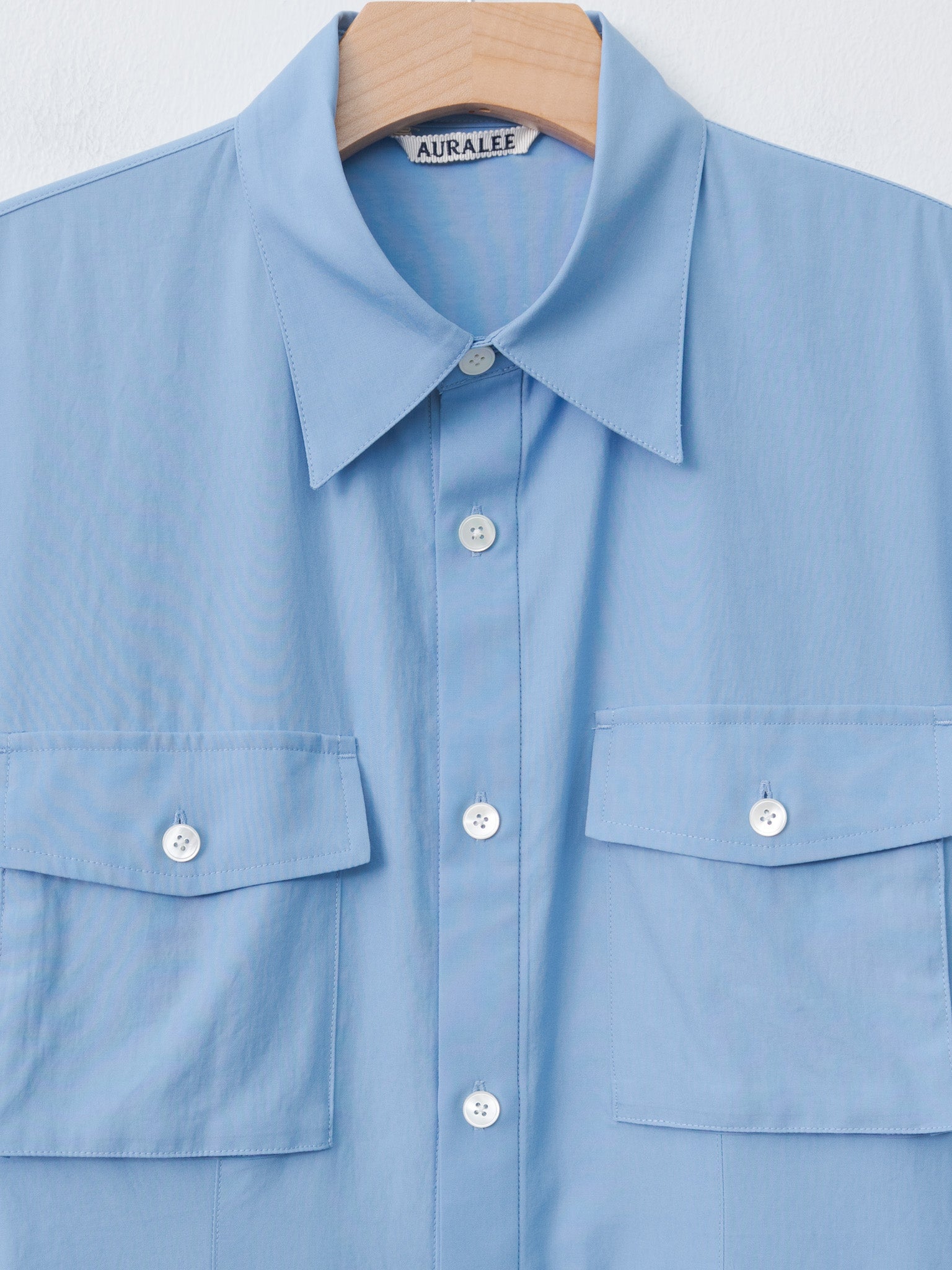 Namu Shop - Auralee Washed Finx Twill Shirt Dress - Blue